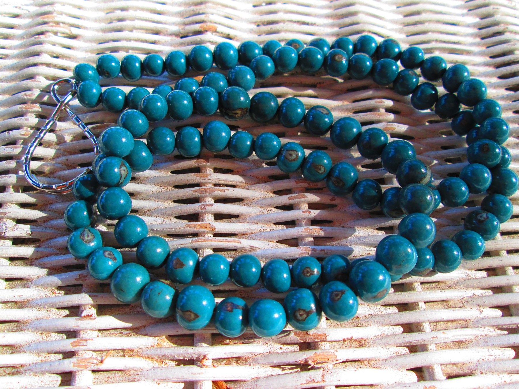 Lanyard, Deep Teal Acai Beaded Lanyard, 838, detail 5