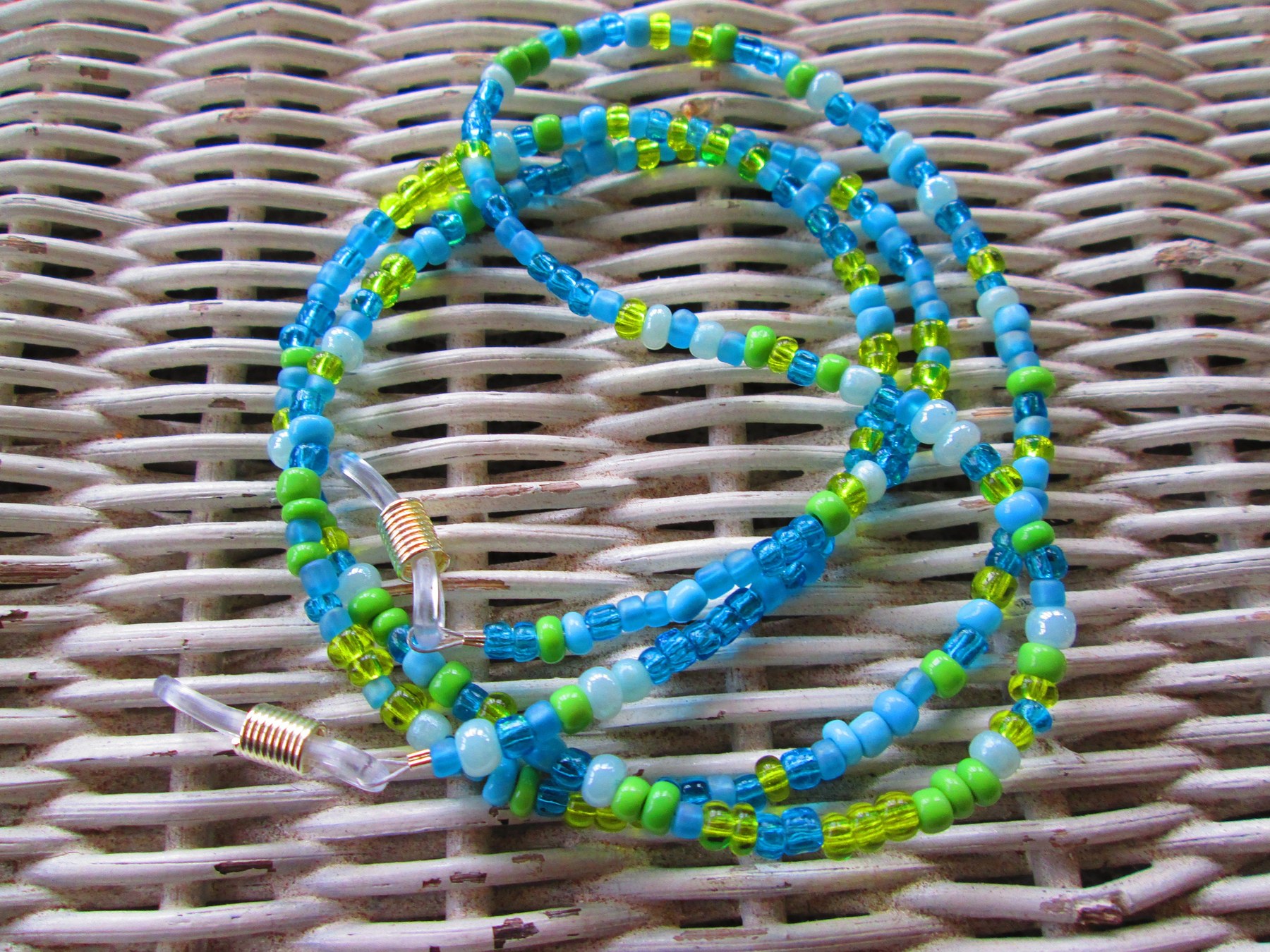 Handmade Seed Bead Eyeglass Chain: Seabreeze2 Style, 1049