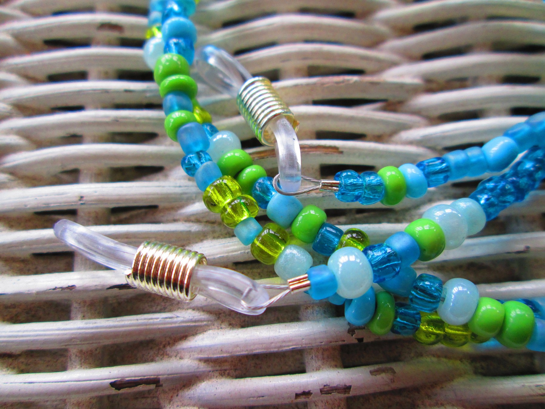 Handmade Seed Bead Eyeglass Chain: Seabreeze2 Style, 1049, detail 2