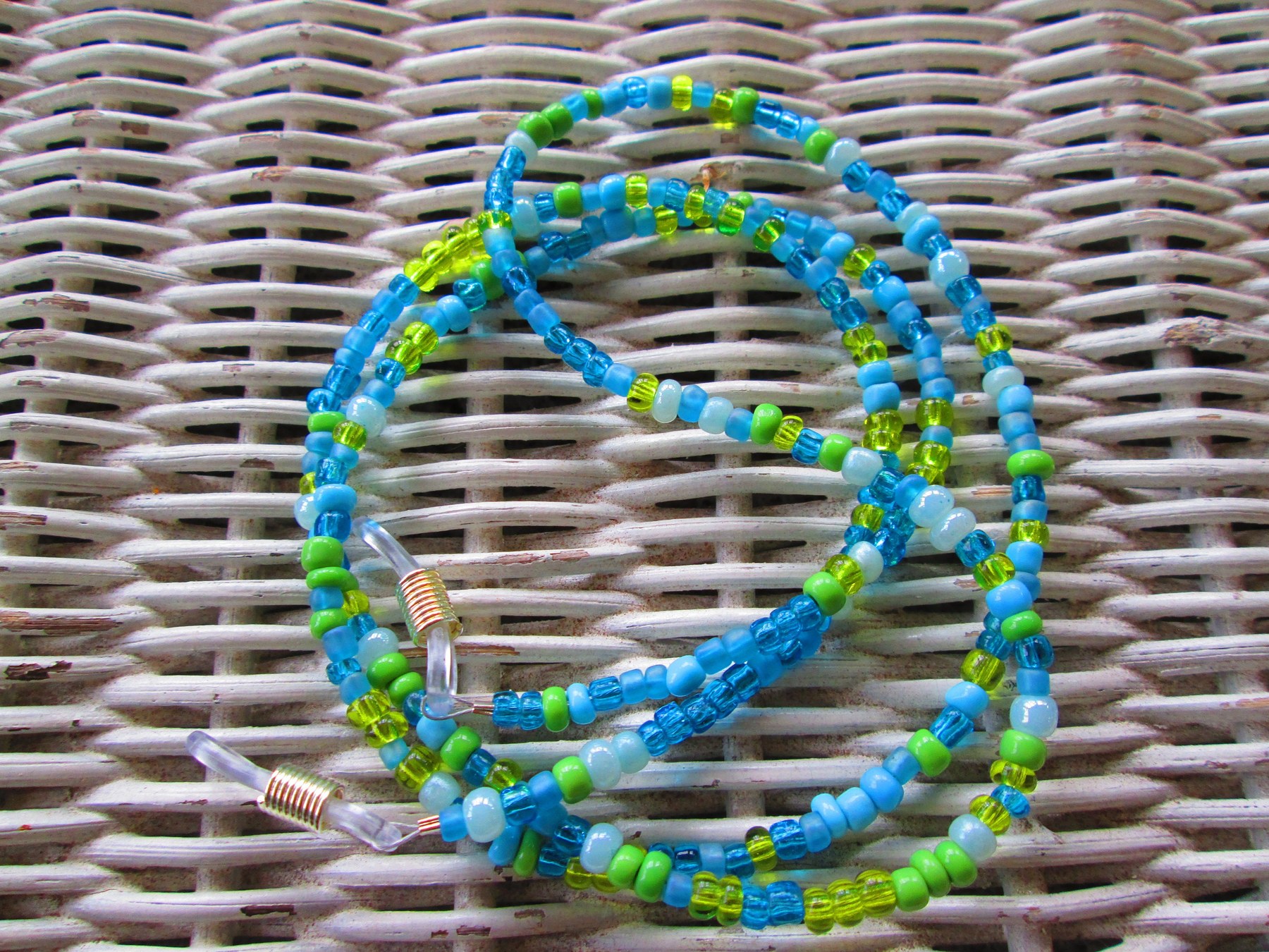 Handmade Seed Bead Eyeglass Chain: Seabreeze2 Style, 1049, detail 3