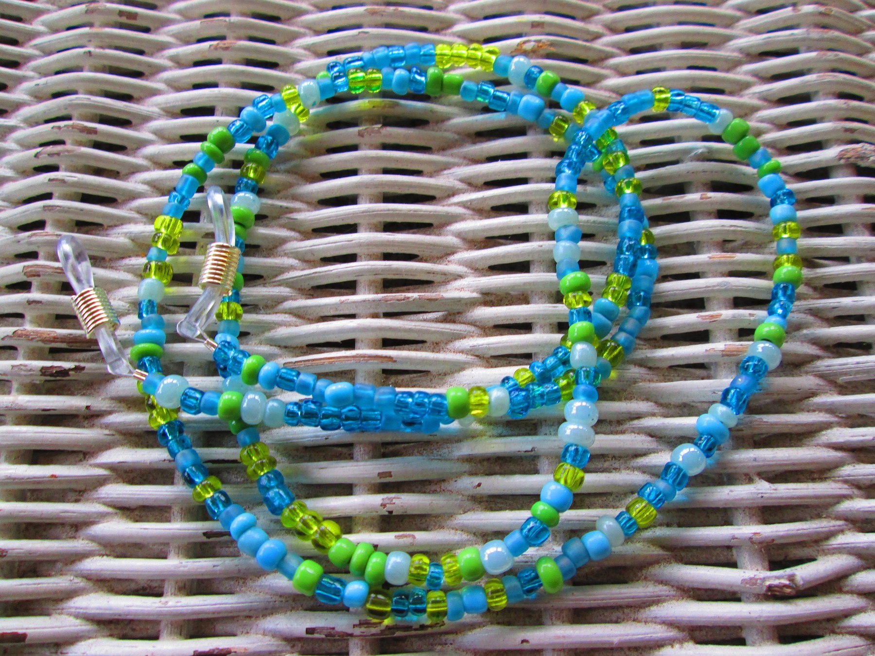 Handmade Seed Bead Eyeglass Chain: Seabreeze2 Style, 1049, detail 4