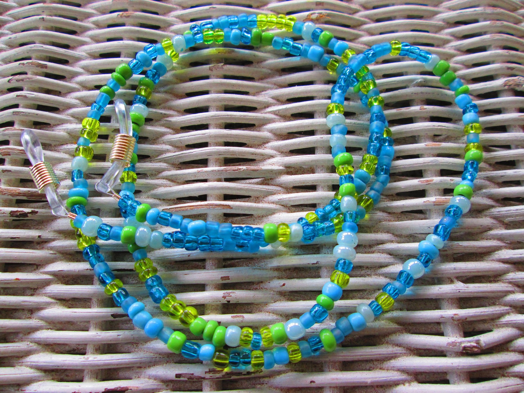 Handmade Seed Bead Eyeglass Chain: Seabreeze2 Style, 1049, detail 5