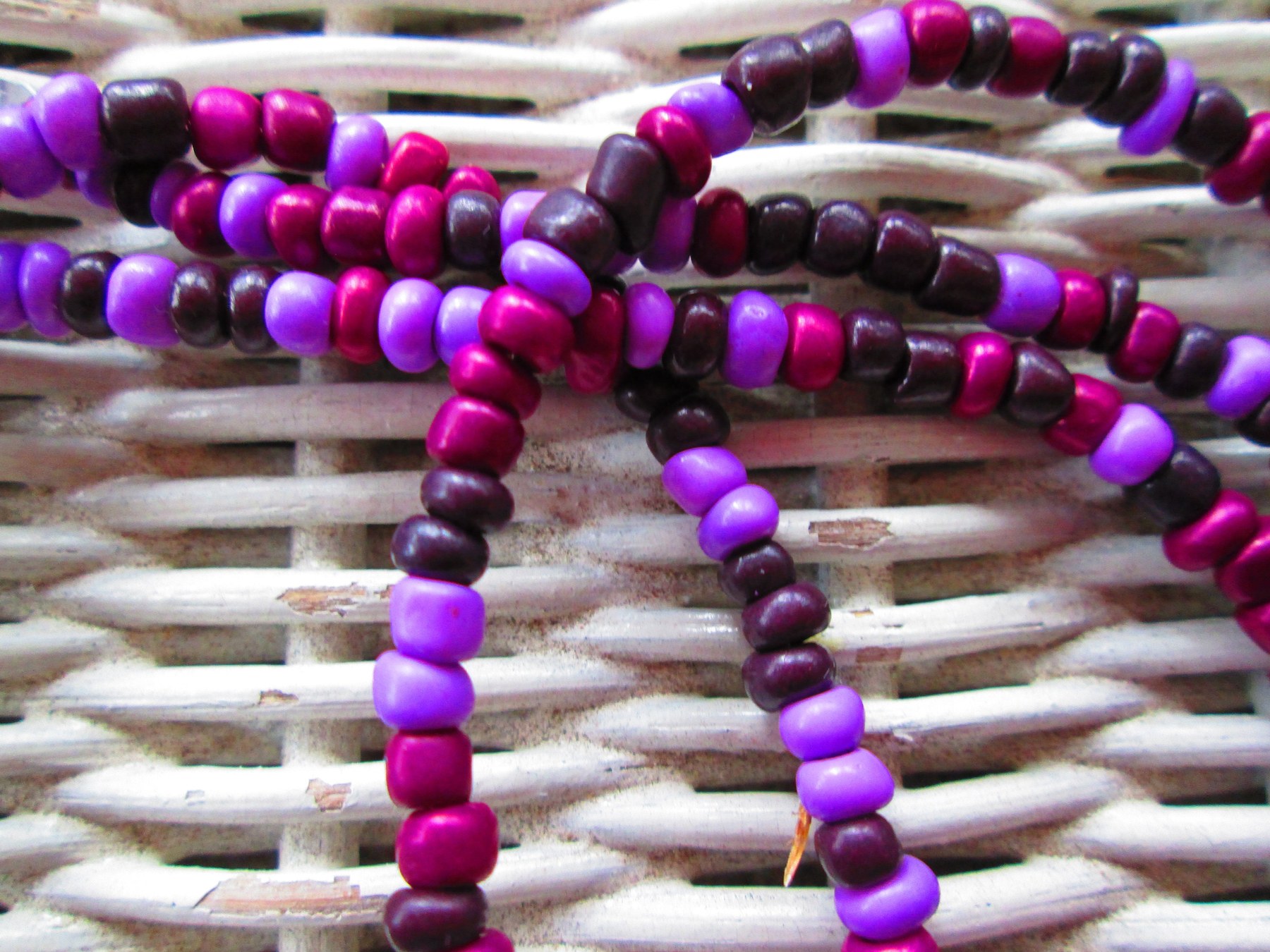 Purple Seed Bead Eyeglass Chain: Handmade Eyeglass Holder, 1047, detail 5