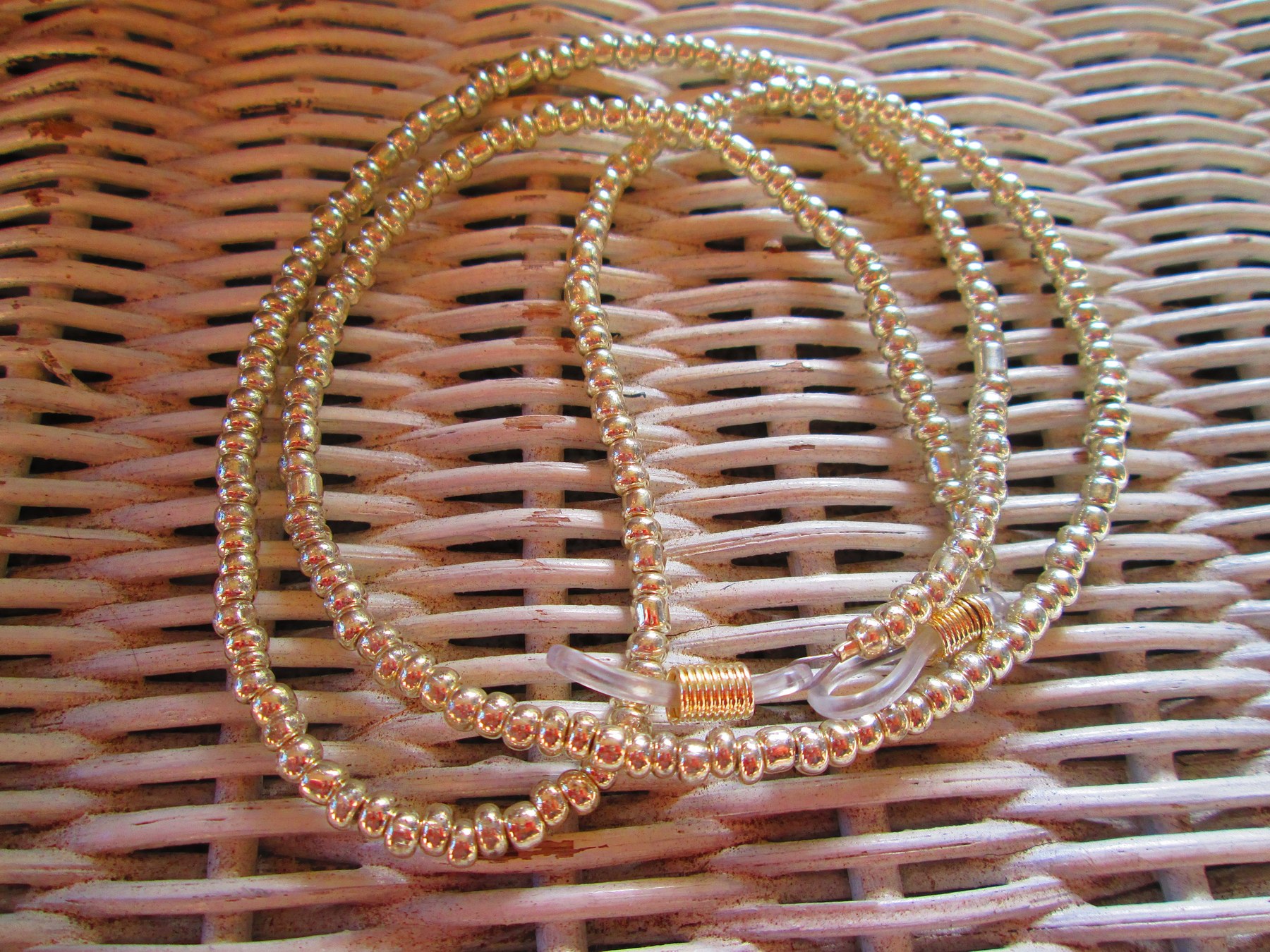 Eyeglass Chain, Mercury mix 6/0 seed eyeglass chain, mens eyeglass chain, womens eyeglass chain, handmade, 1055, detail 2