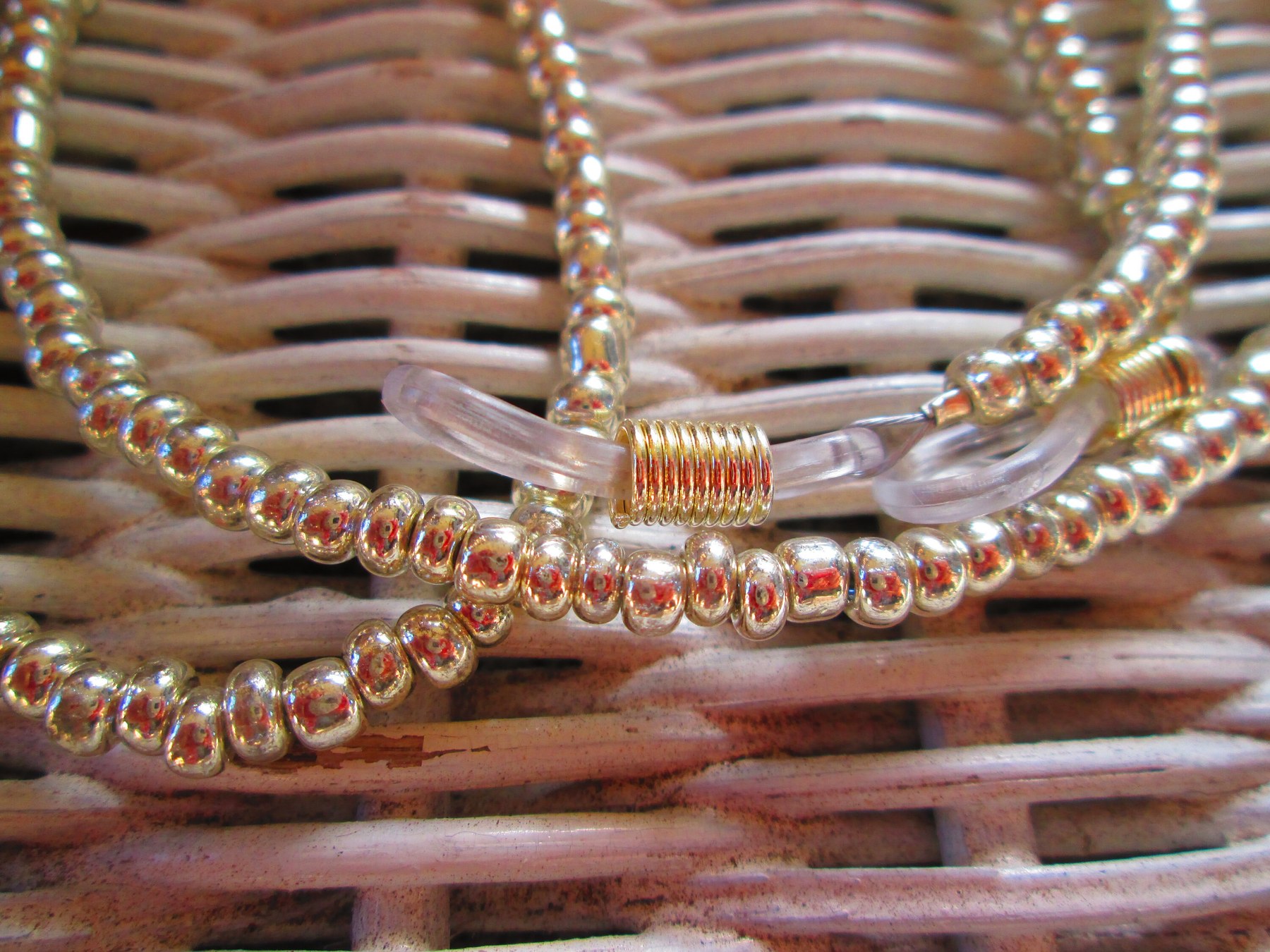 Eyeglass Chain, Mercury mix 6/0 seed eyeglass chain, mens eyeglass chain, womens eyeglass chain, handmade, 1055, detail 3