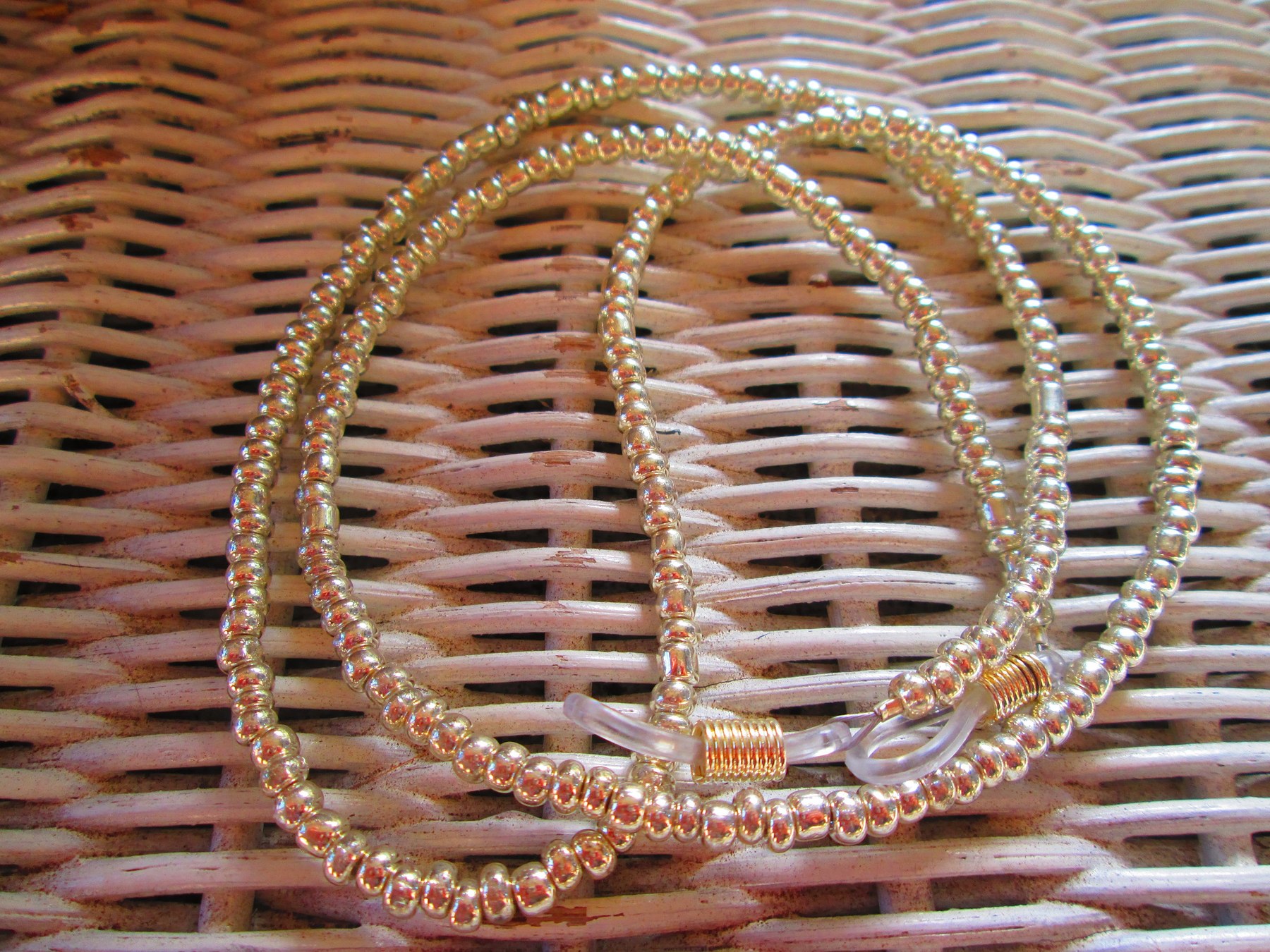 Eyeglass Chain, Mercury mix 6/0 seed eyeglass chain, mens eyeglass chain, womens eyeglass chain, handmade, 1055, detail 5