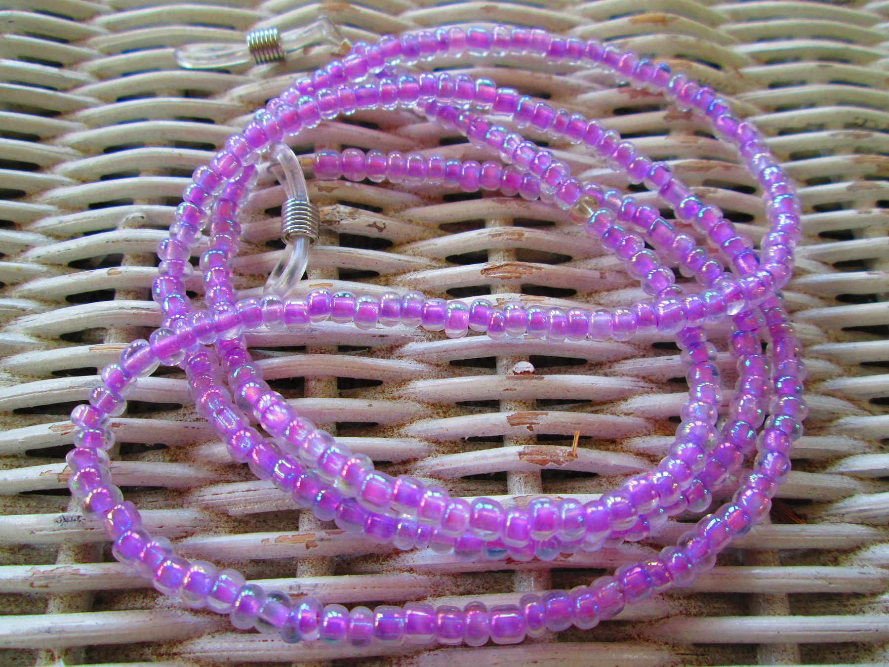 Handmade Purple Beaded Eyeglass Chain, 1060