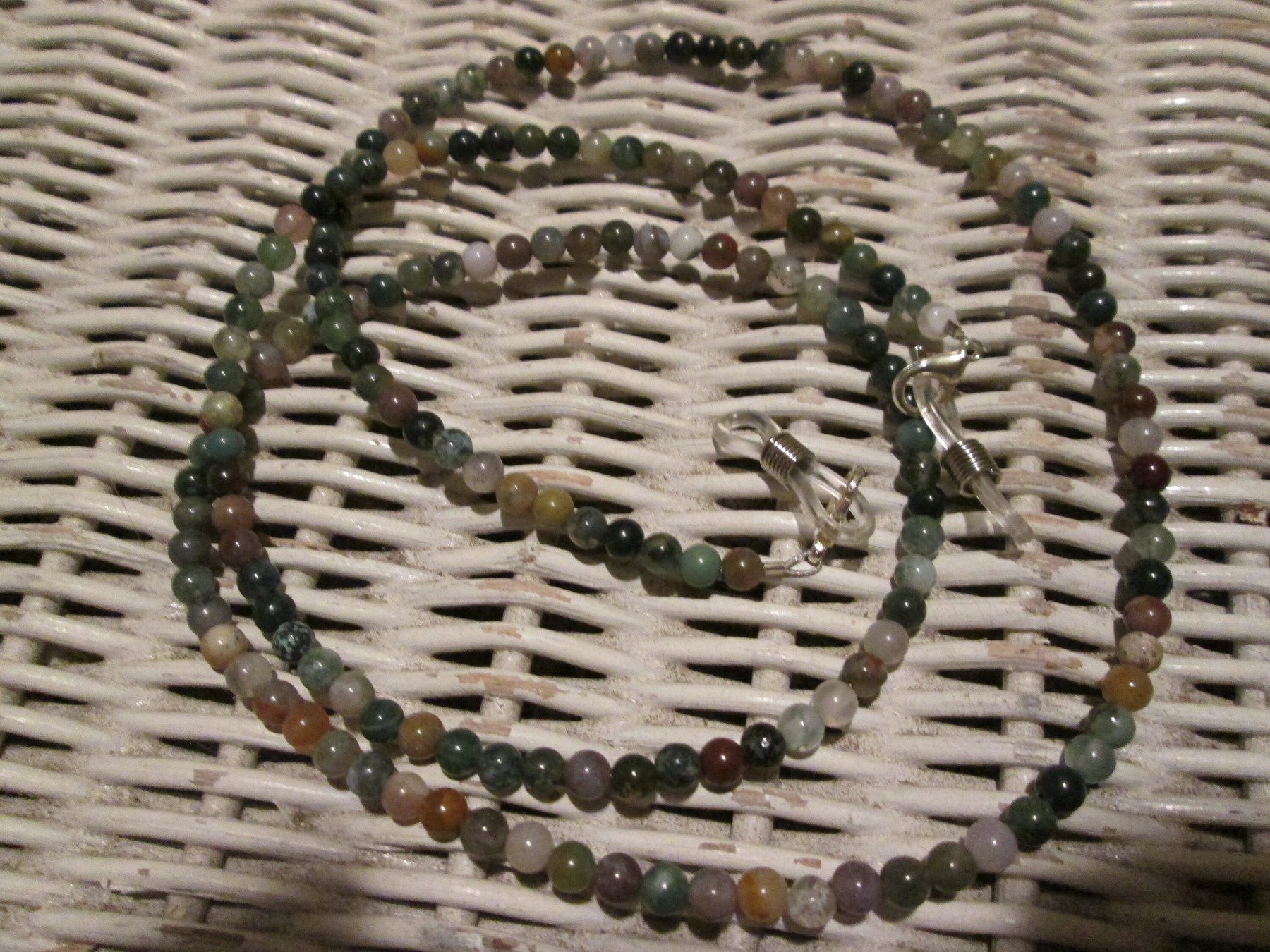 Handmade Fancy Jasper Beaded Eyeglass Chain, 1075, detail 4