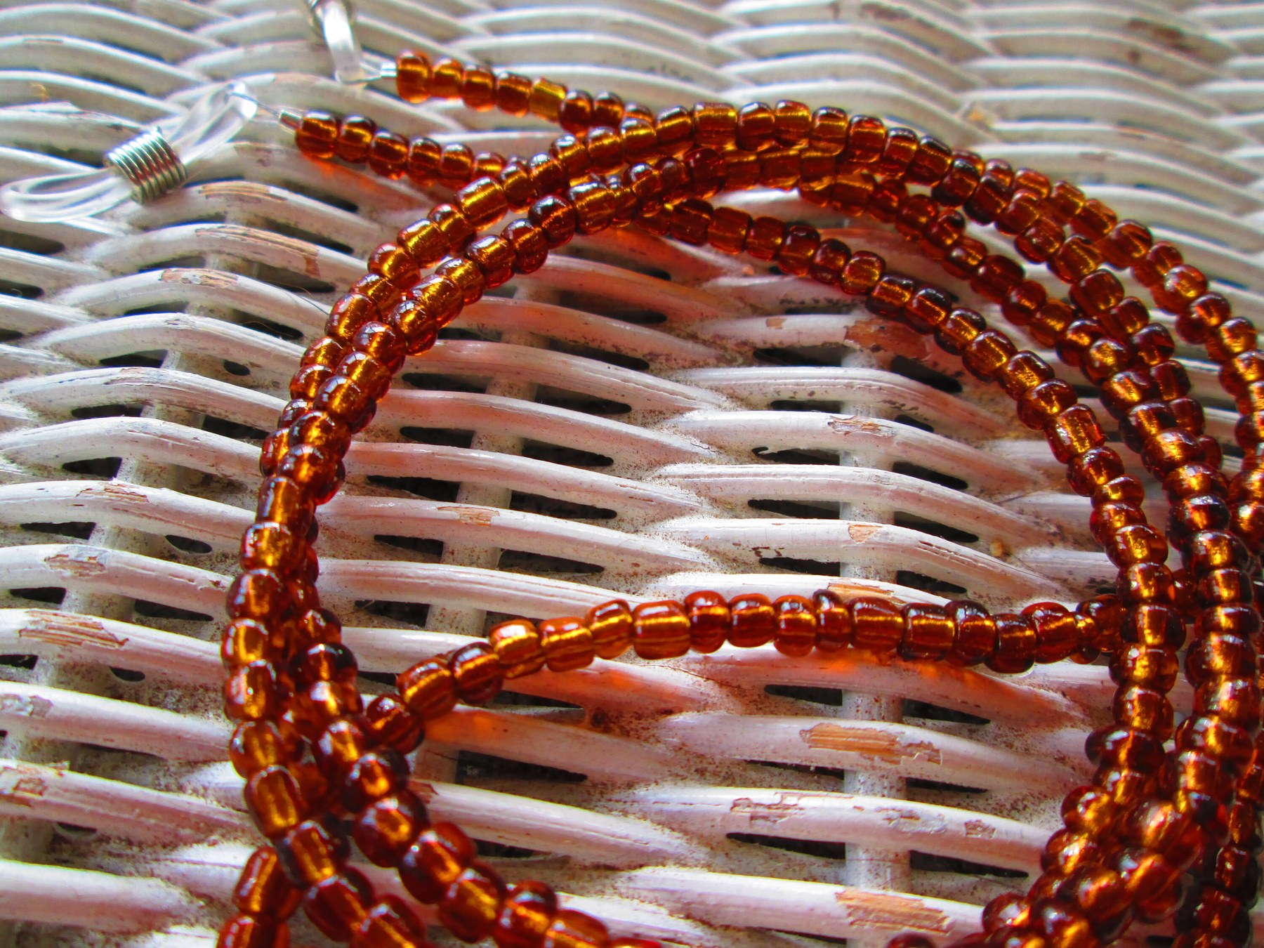Beaded Eyeglass Chain: Rokajl 4mm Glass Beads, 1078, detail 2