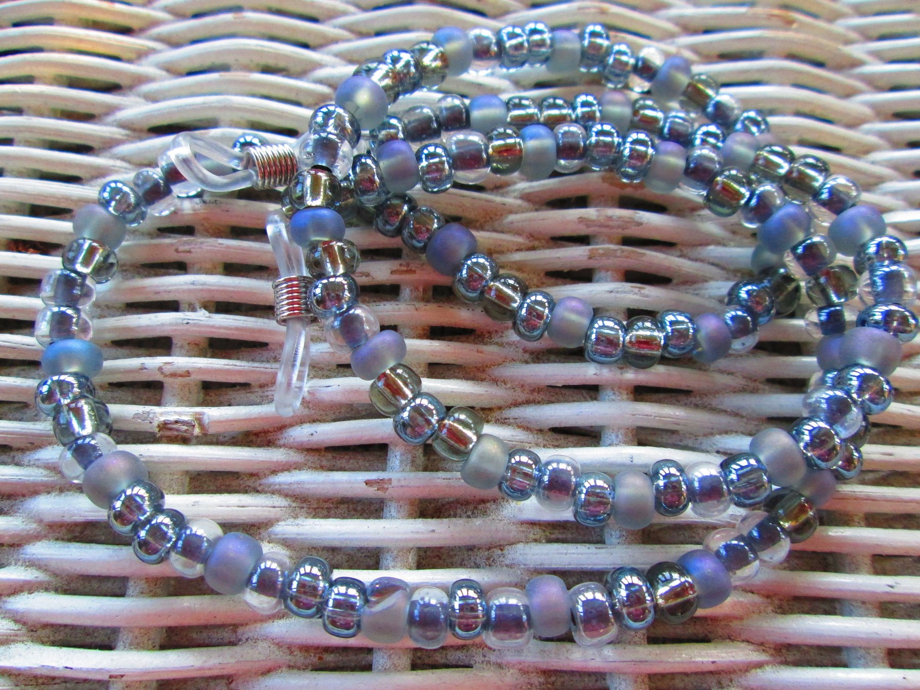 Eyeglass chain, black diamond mix glasses chain, 1098, detail 2