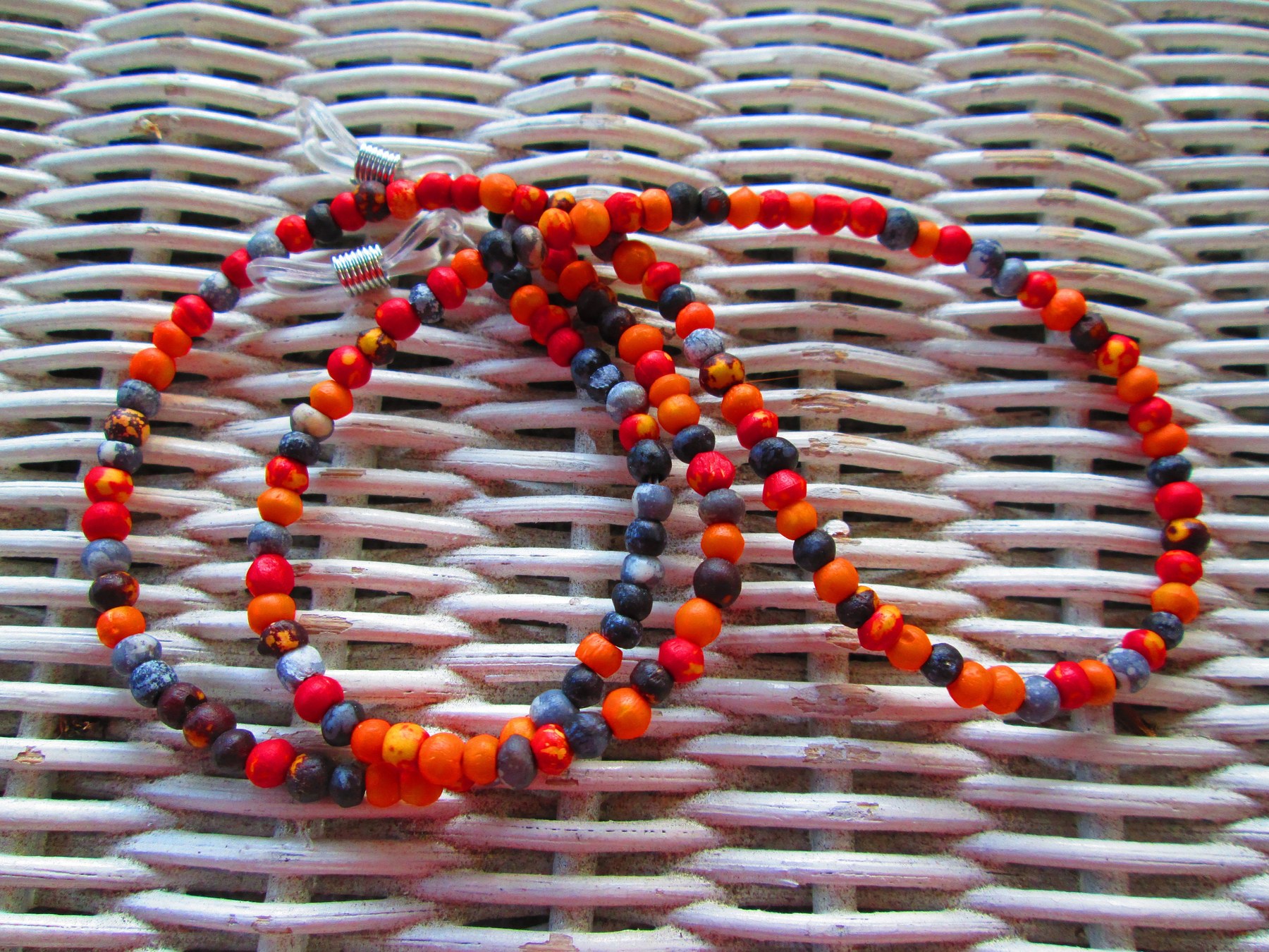Handmade Bone Beaded Eyeglass Chain: Colorful Glasses Holder, 1092, detail 2