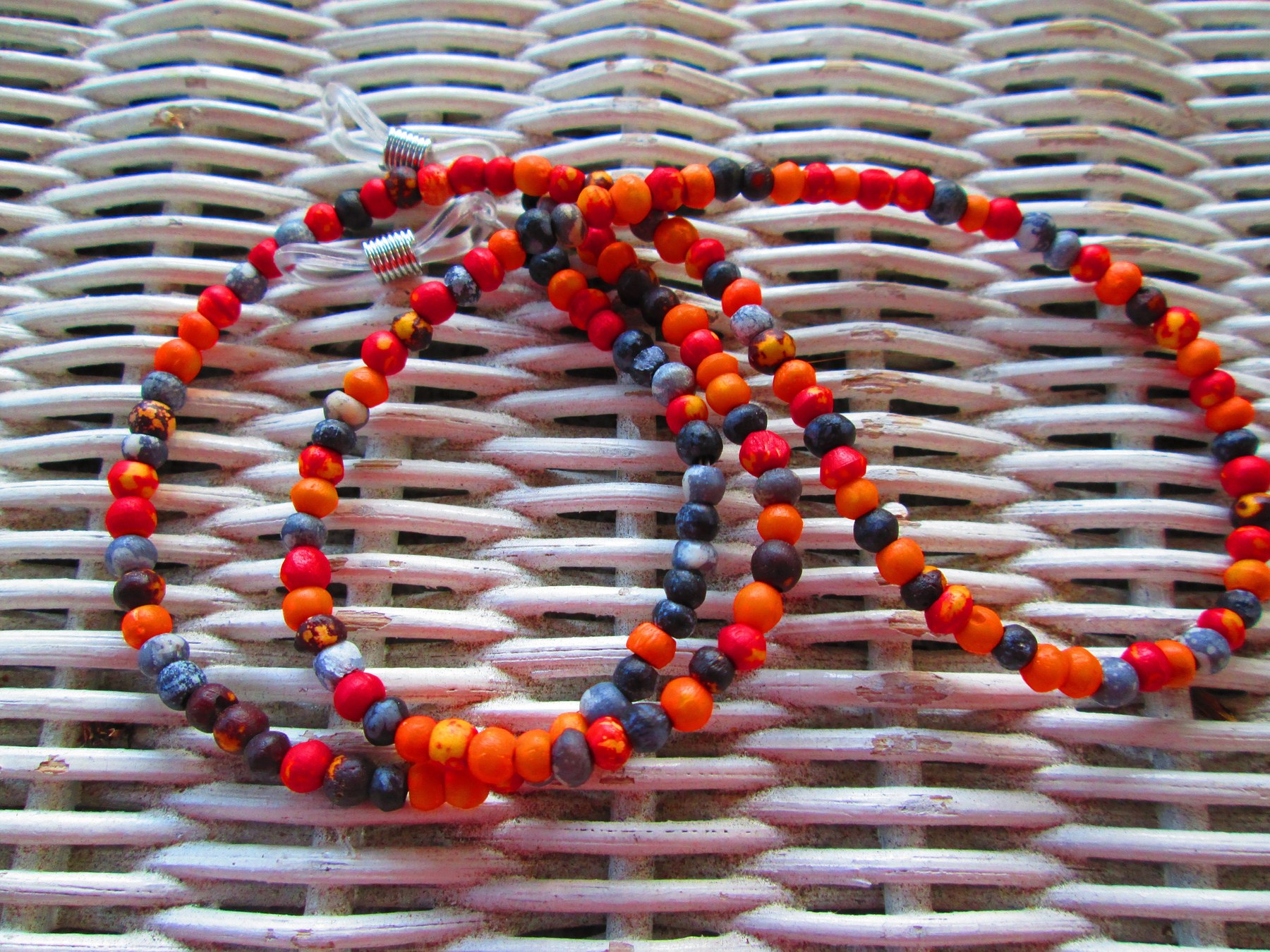 Handmade Bone Beaded Eyeglass Chain: Colorful Glasses Holder, 1092, detail 4