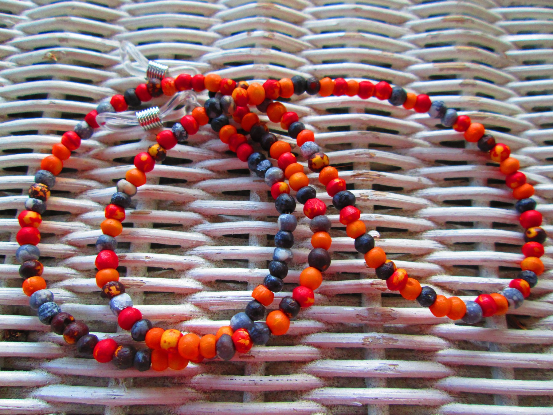 Handmade Bone Beaded Eyeglass Chain: Colorful Glasses Holder, 1092, detail 5