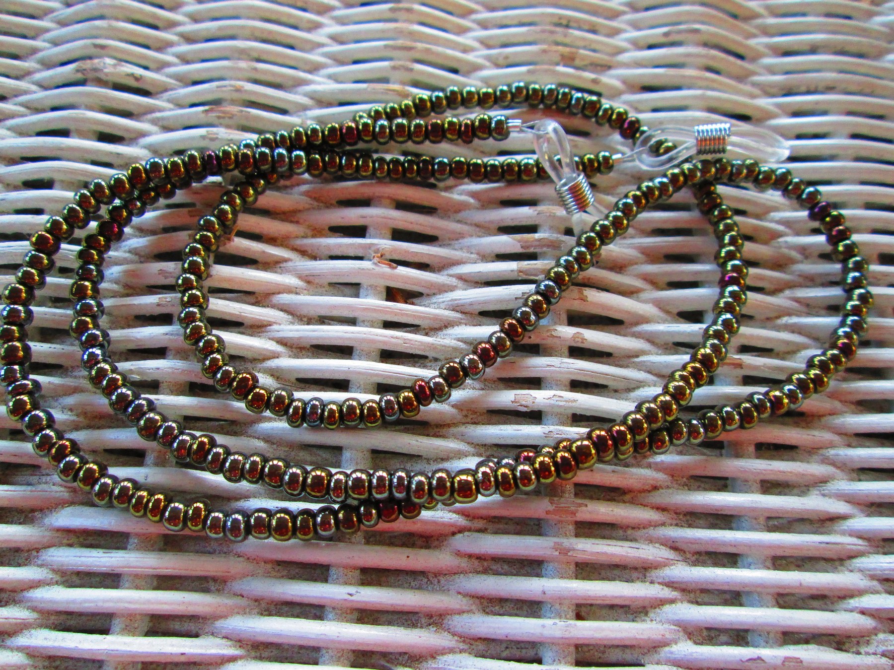 Eyeglass Chain, brown iris 6/0 Czech glass E-beads, 1200