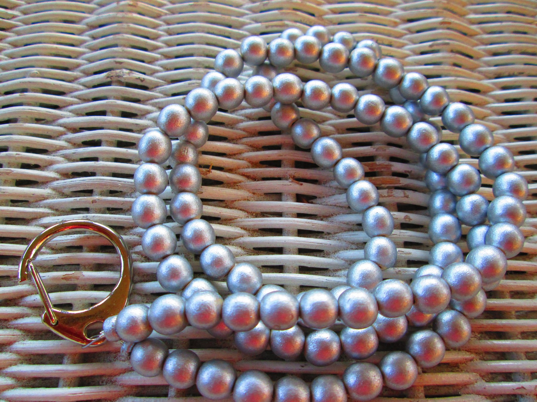 Lanyard, Silver wood 8mm lanyard, 971, detail 2