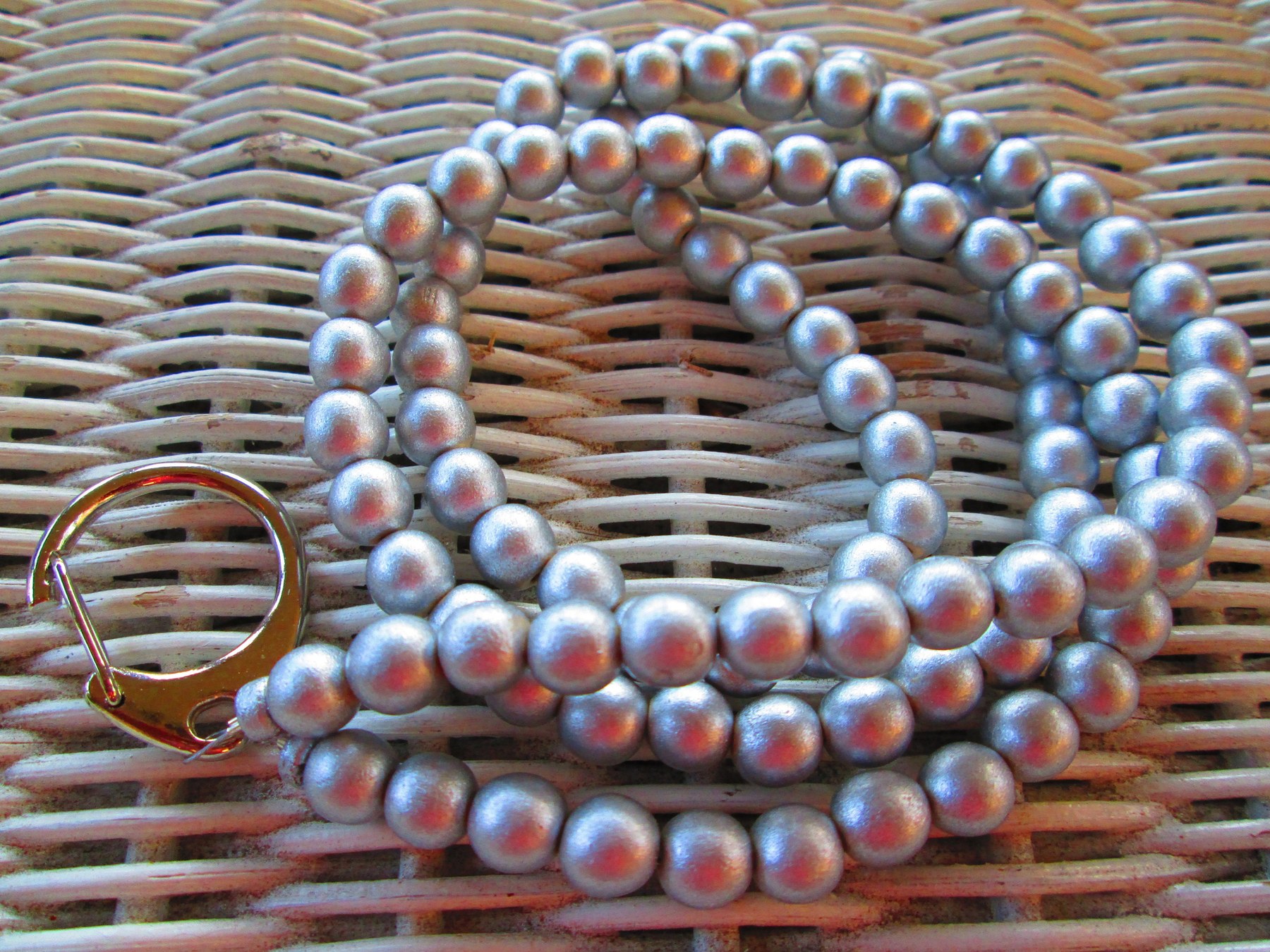 Lanyard, Silver wood 8mm lanyard, 971, detail 4