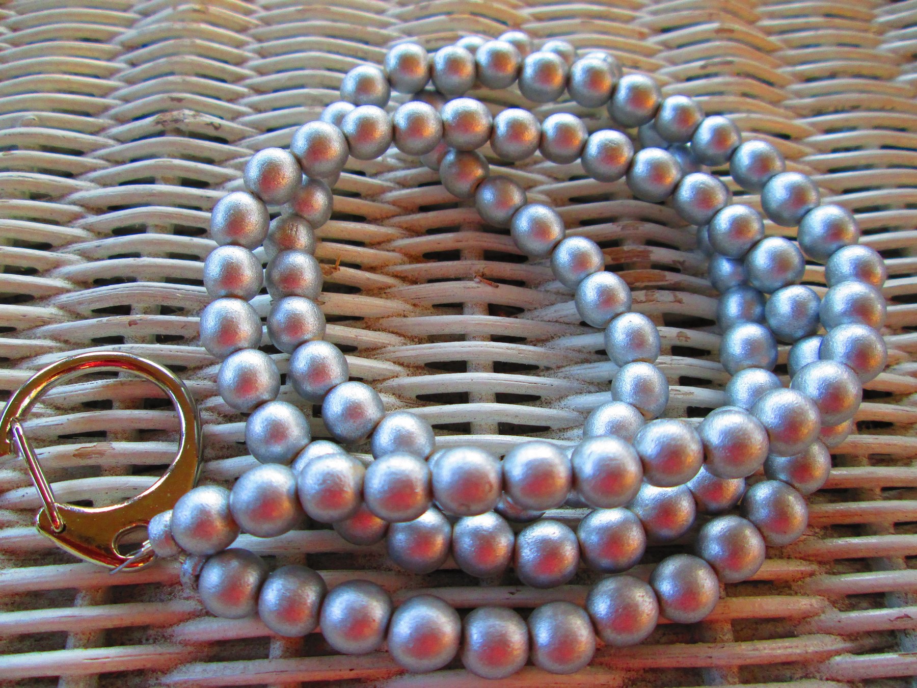 Lanyard, Silver wood 8mm lanyard, 971, detail 5
