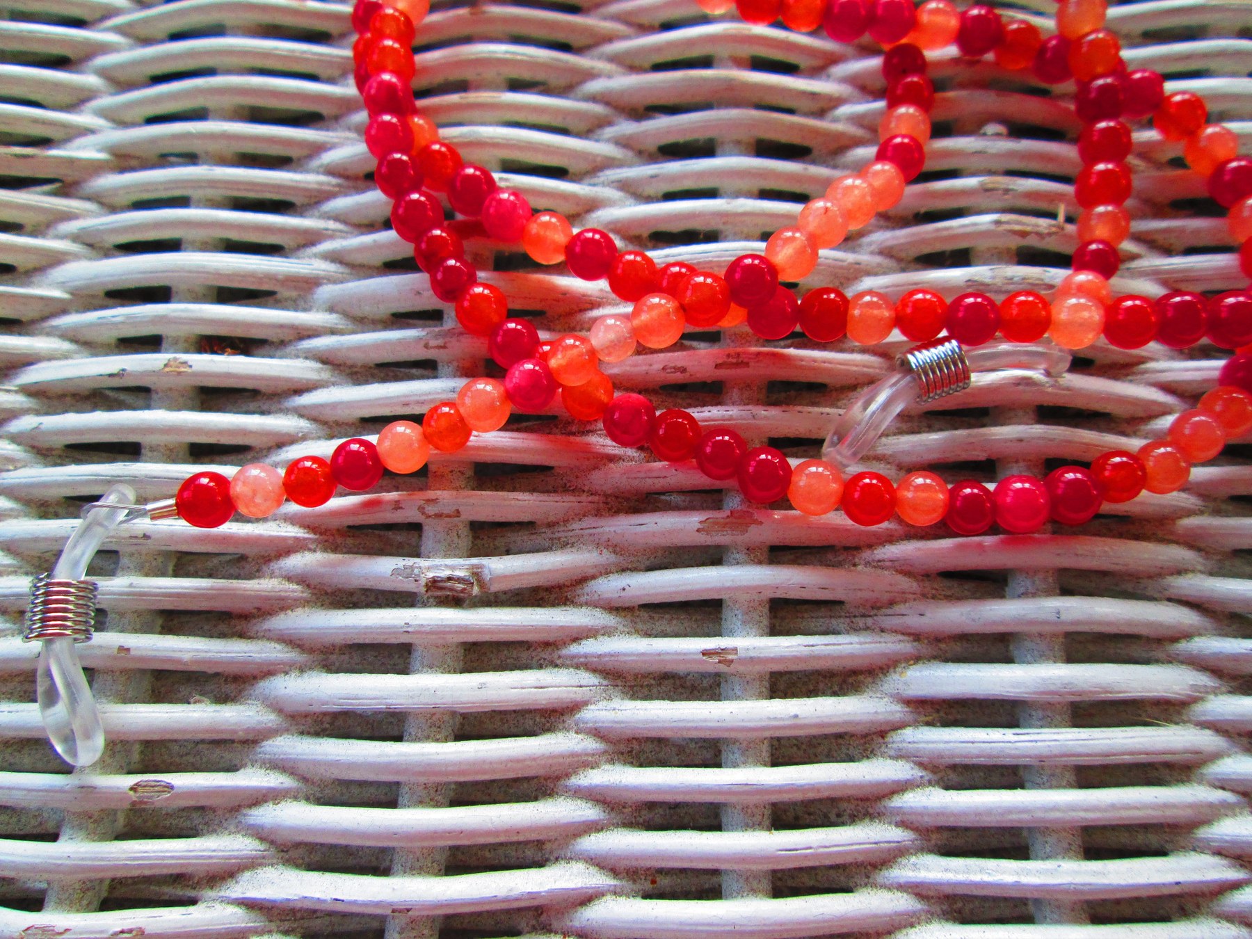 Orange quartzite 4mm stone beads, 1094