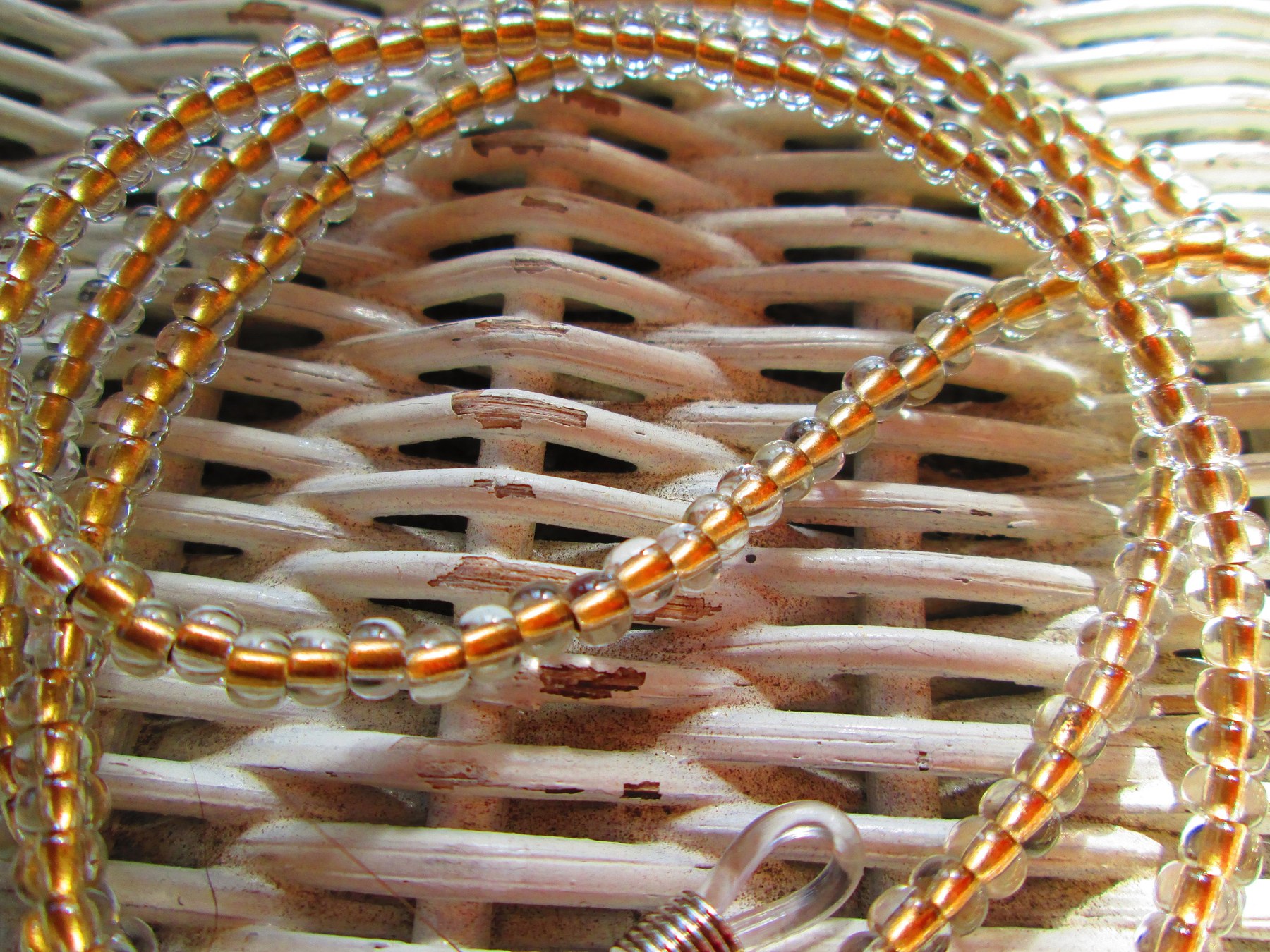 Eyeglass Chain, Crystal gold metal glasses chain, 1206, detail 4