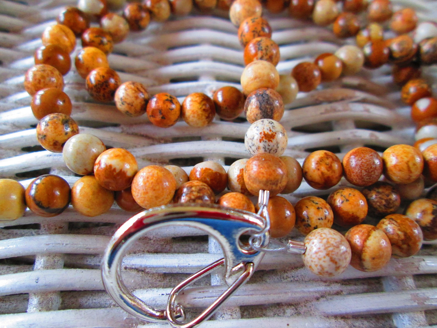 Lanyard, Picture Jasper 6mm lanyard, 848, detail 3