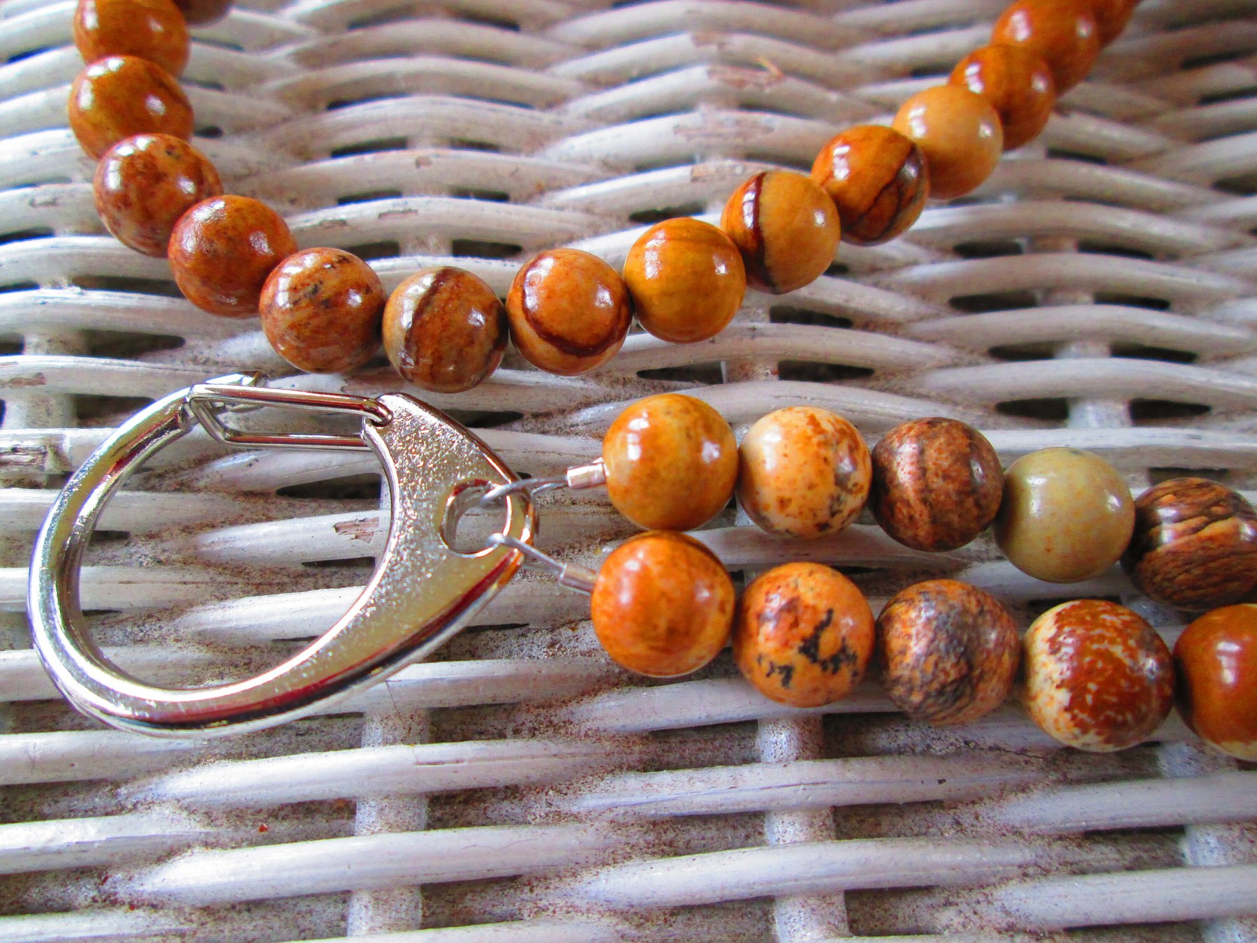 Lanyard, Picture Jasper 8mm lanyard, 849, detail 2