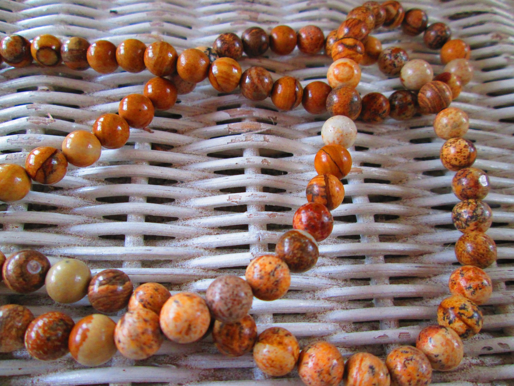 Lanyard, Picture Jasper 8mm lanyard, 849, detail 3
