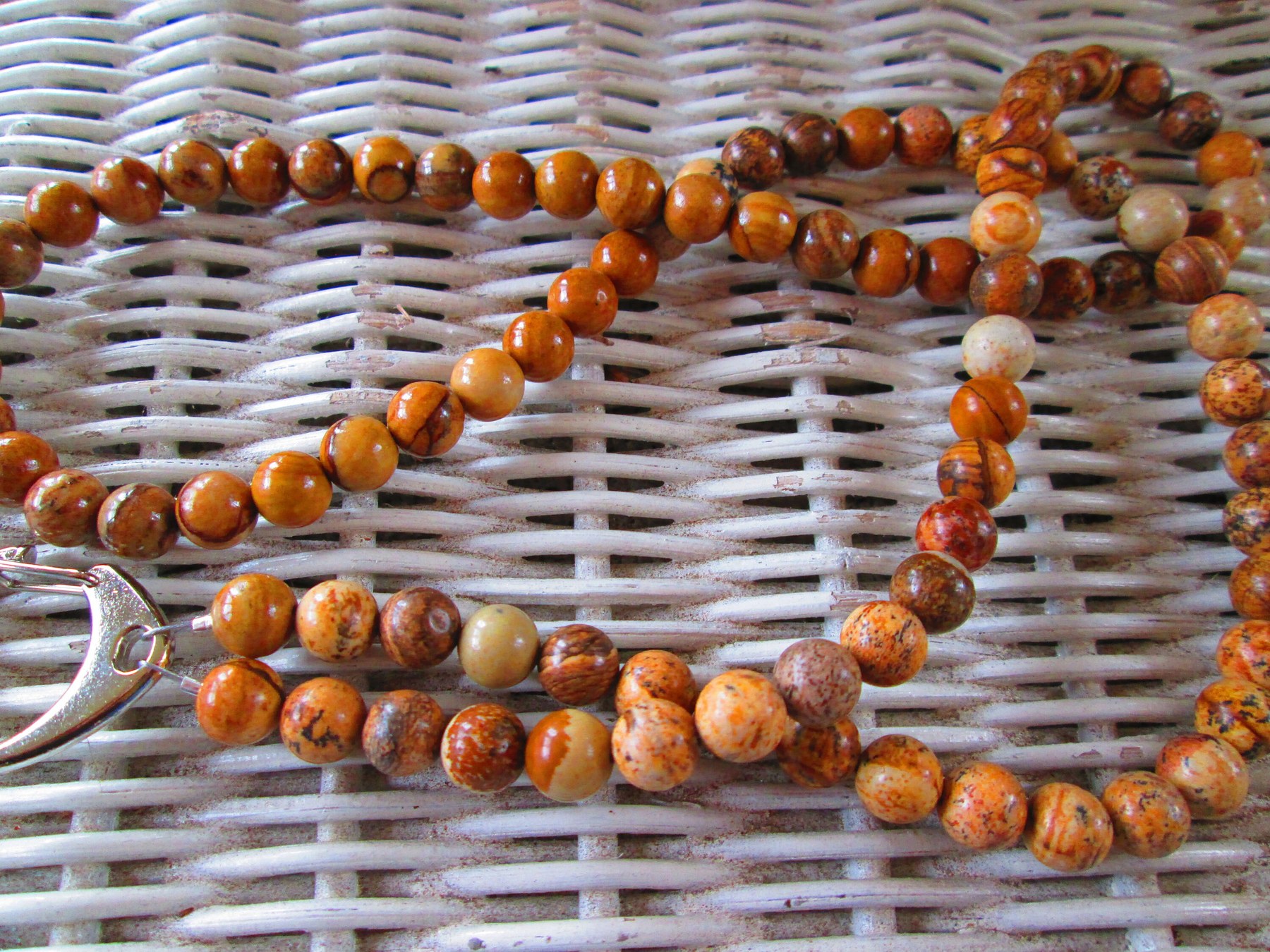 Lanyard, Picture Jasper 8mm lanyard, 849, detail 4