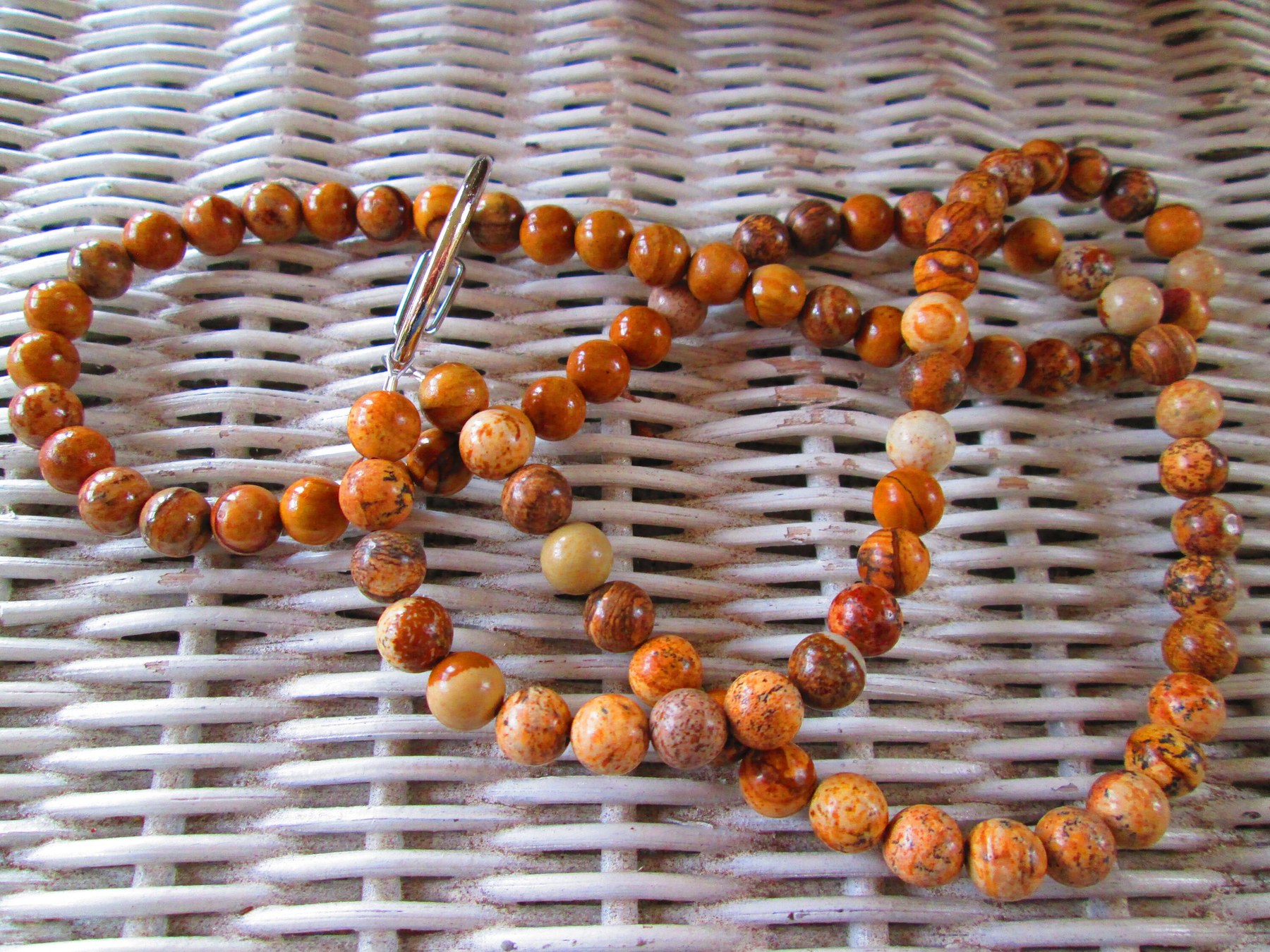 Lanyard, Picture Jasper 8mm lanyard, 849, detail 5