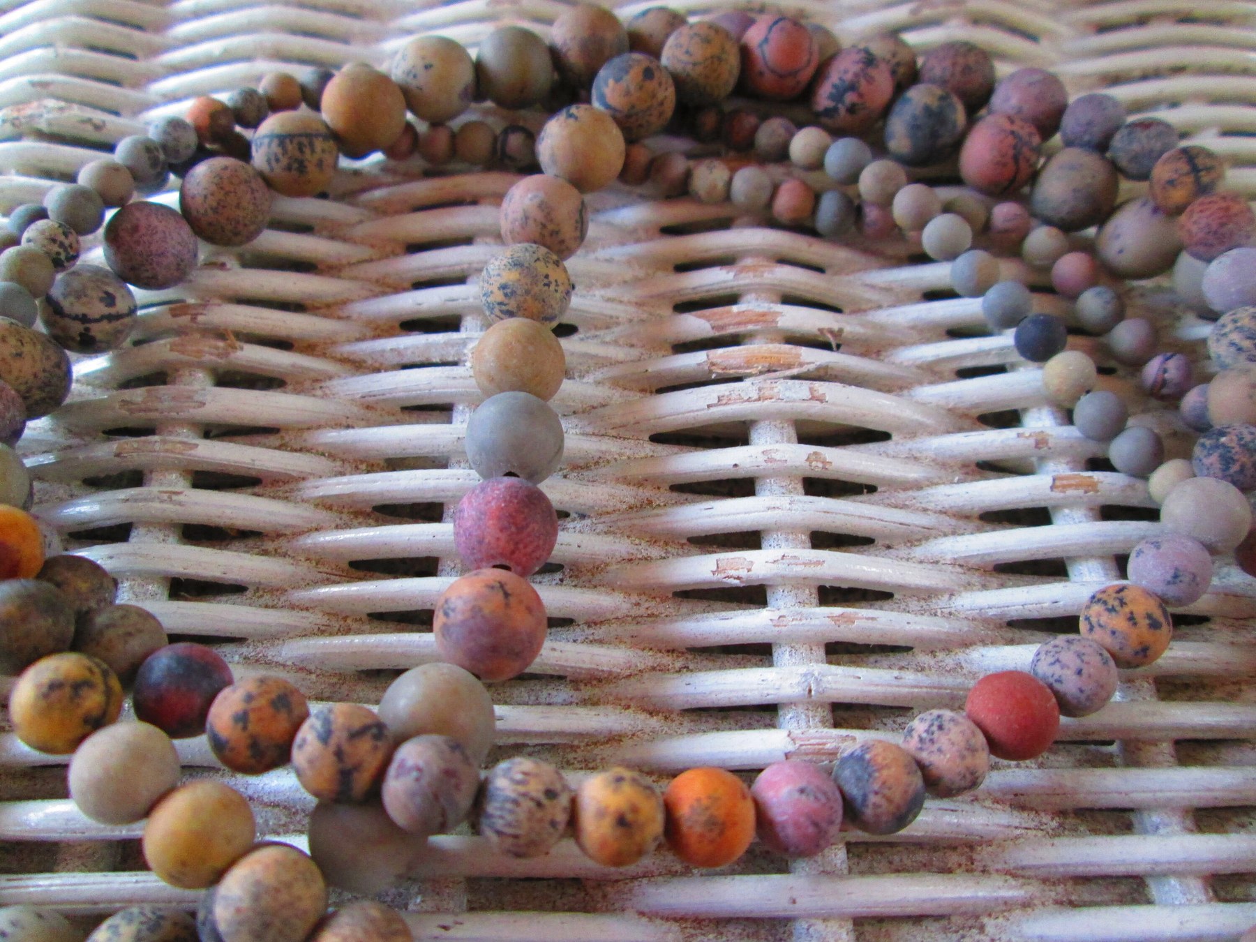 Grass Flower Jasper Beaded Lanyard, Natural Gemstone ID Badge Holder, Eyeglass Chain, Teacher Nurse Gift, Handmade, detail 3