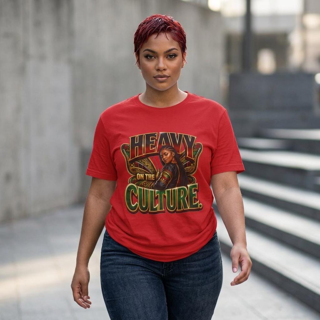 Heavy on the Culture T-Shirt | Retro Portrait Typography Tee