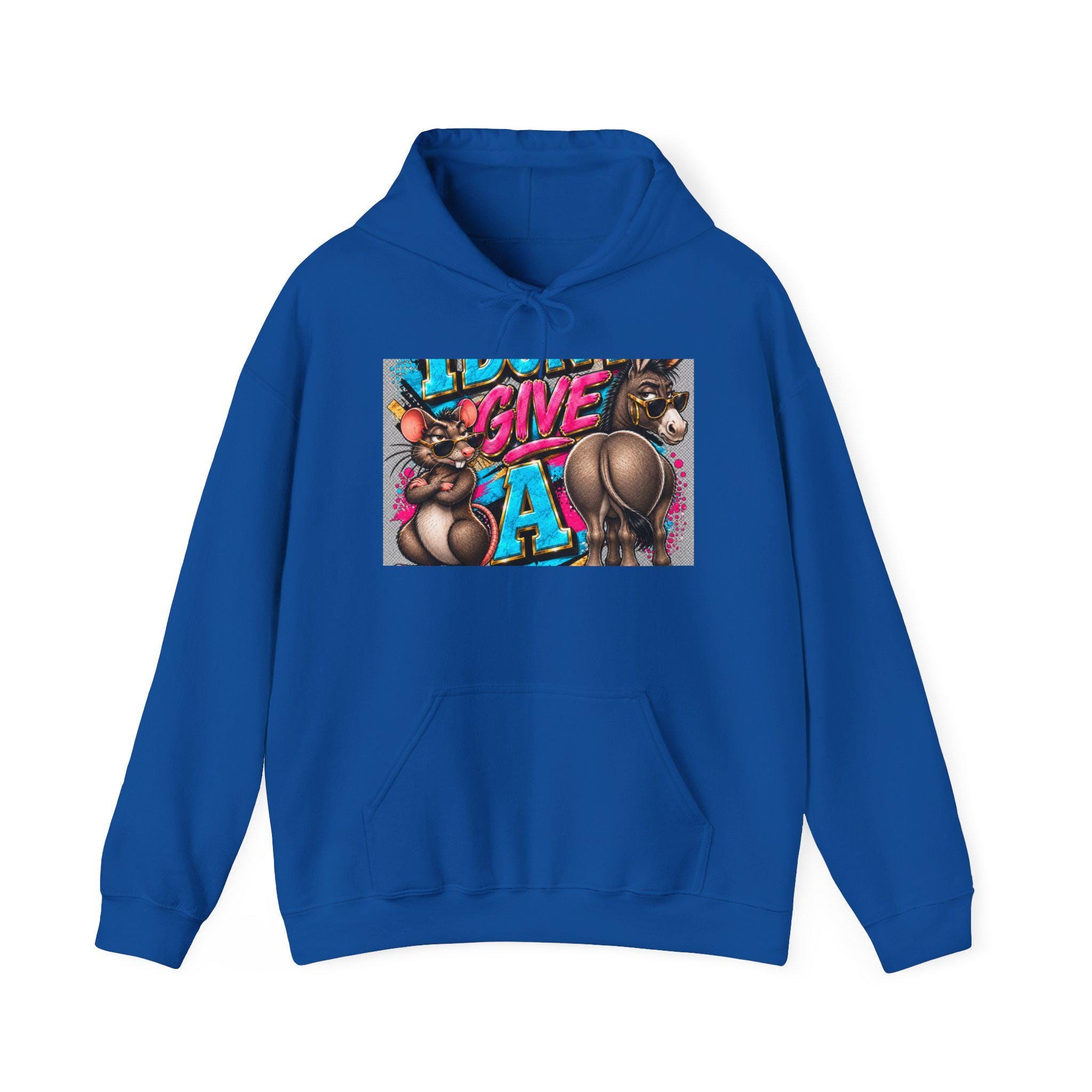 Give It Up Graphic Hoodie | Funky Cartoon Bears, Retro Graffiti Art, view 6