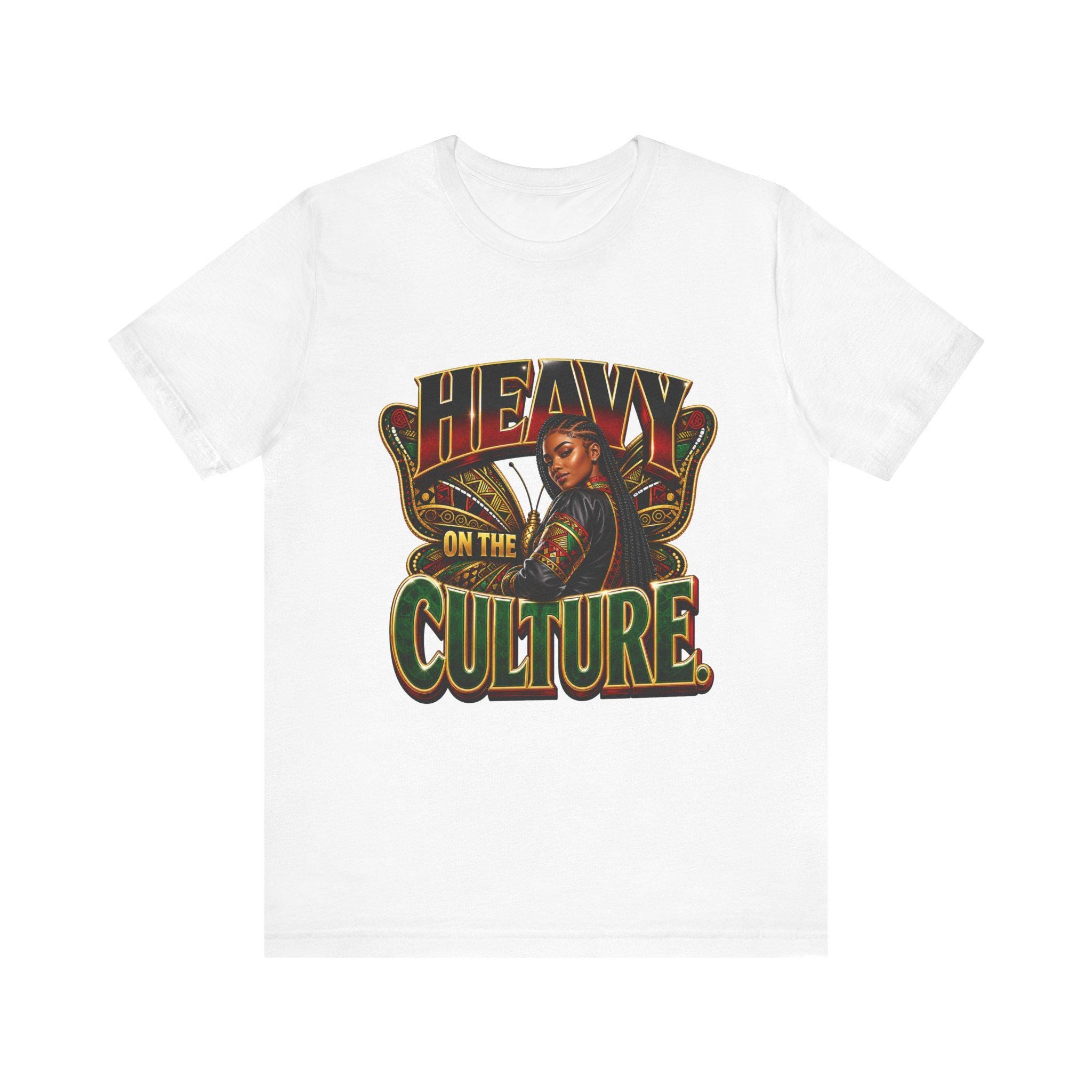 Heavy on the Culture T-Shirt | Retro Portrait Typography Tee, view 2