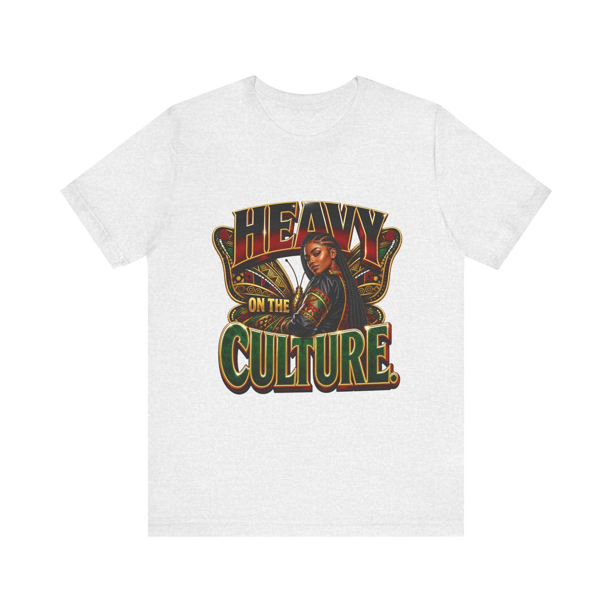 Heavy on the Culture T-Shirt | Retro Portrait Typography Tee, view 3