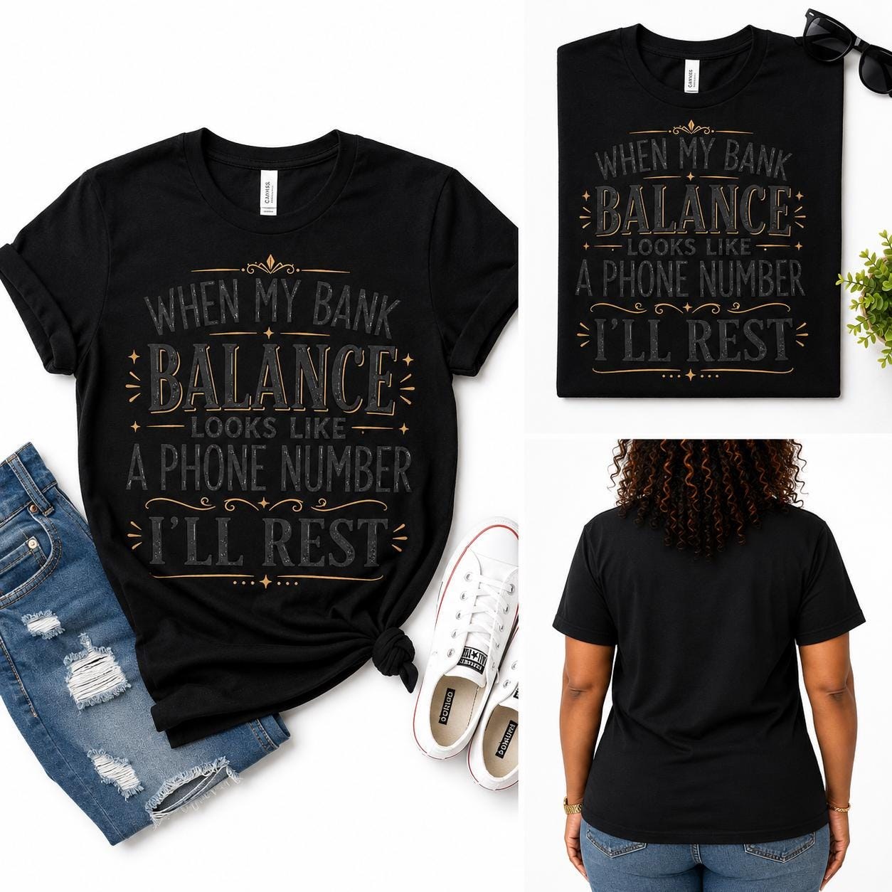 Balance Is A Choice T-Shirt | Typographic Quote Tee, Minimal Retro Design, view 6