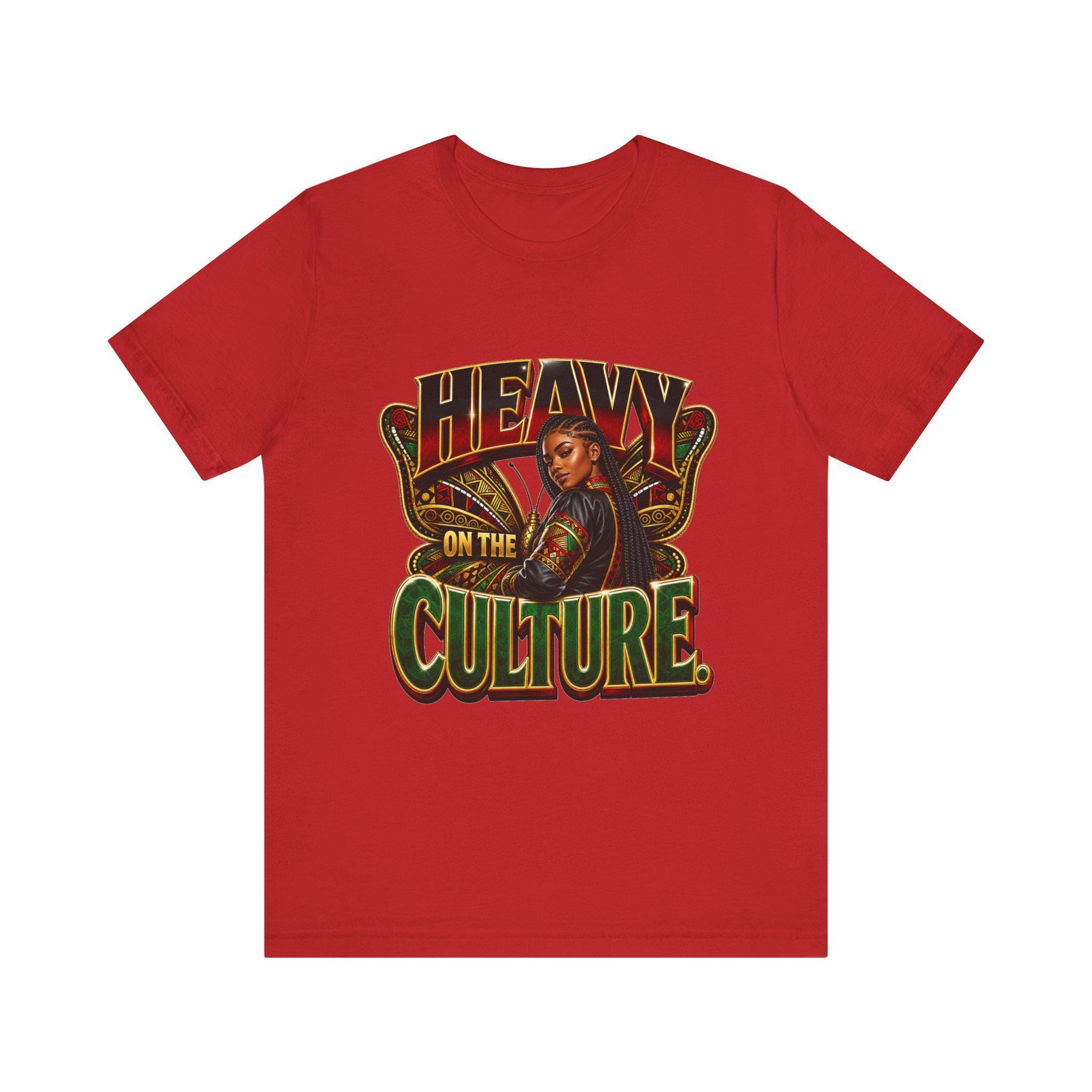 Heavy on the Culture T-Shirt | Retro Portrait Typography Tee, view 5