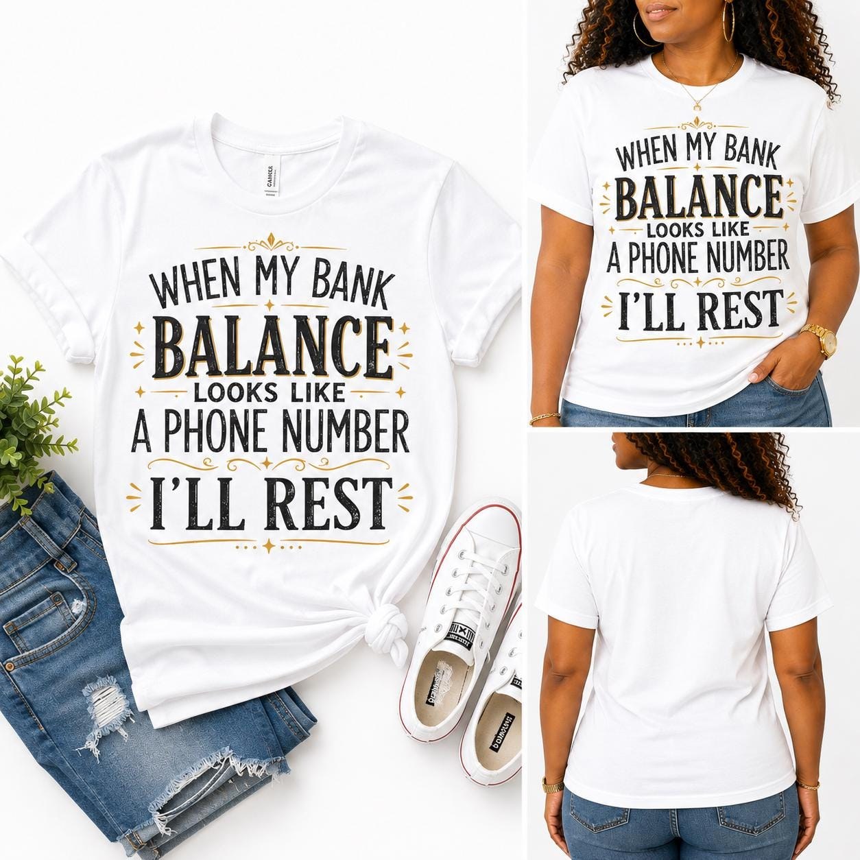 Balance Is A Choice T-Shirt | Typographic Quote Tee, Minimal Retro Design, view 7