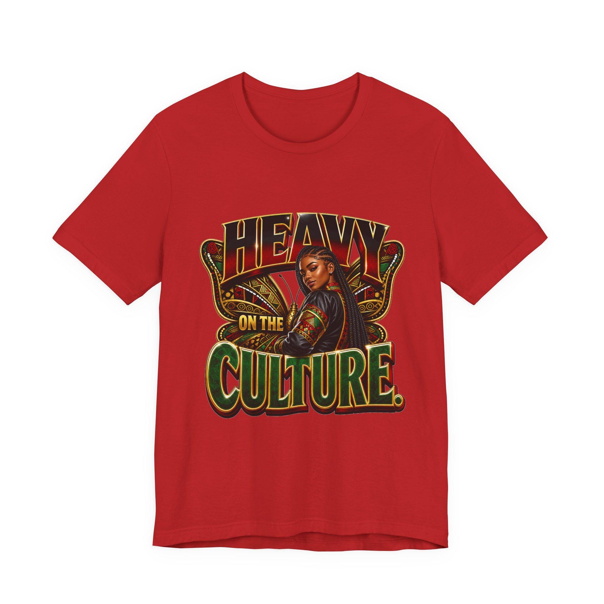 Heavy on the Culture T-Shirt | Retro Portrait Typography Tee, view 6