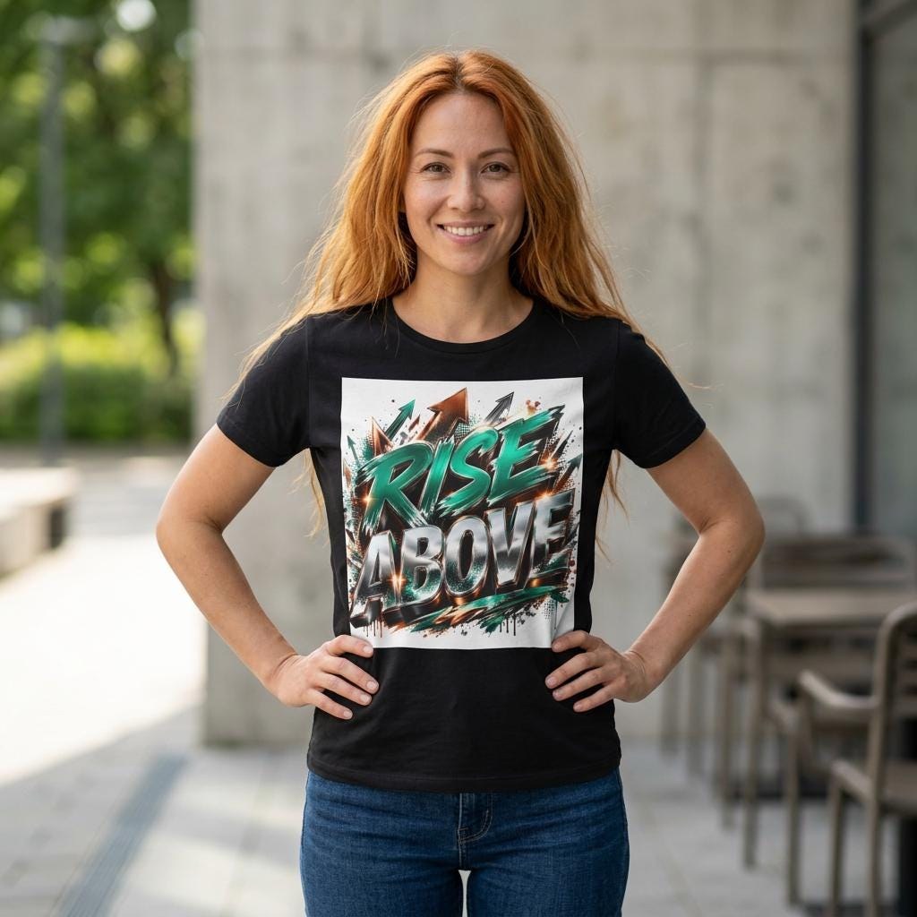 Rise Above Shirt, Motivational Graphic Tee, Inspirational Unisex T-Shirt, Bella Canvas, Gildan, Positive Quote Tee