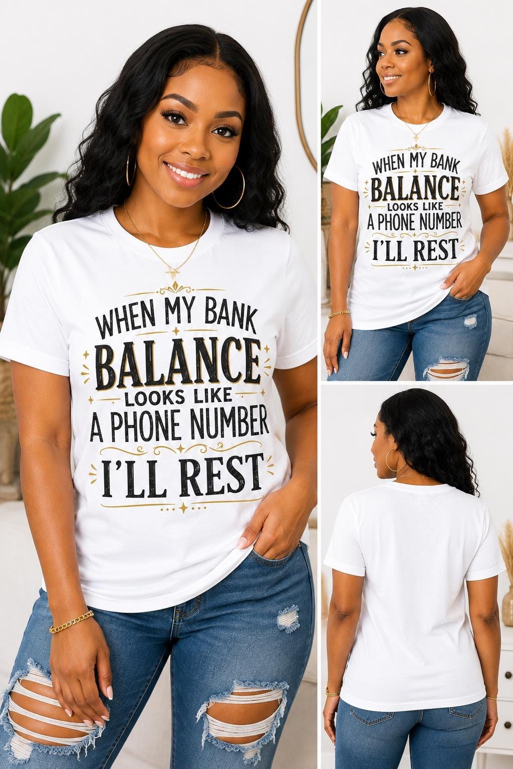 Balance Is A Choice T-Shirt | Typographic Quote Tee, Minimal Retro Design, view 5