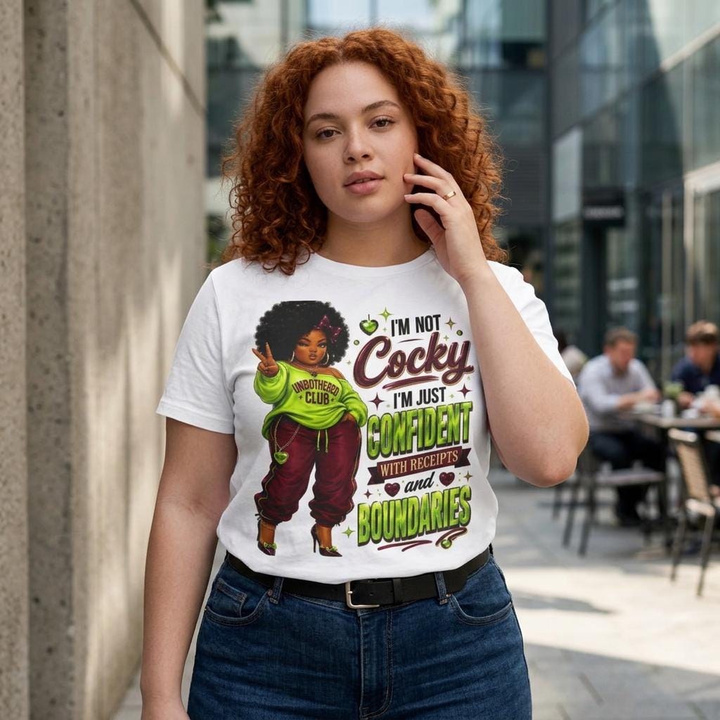 Confident Afro Girl I'm Not Cocky I'm Just Confident Tee | Feminine Empowerment T-Shirt