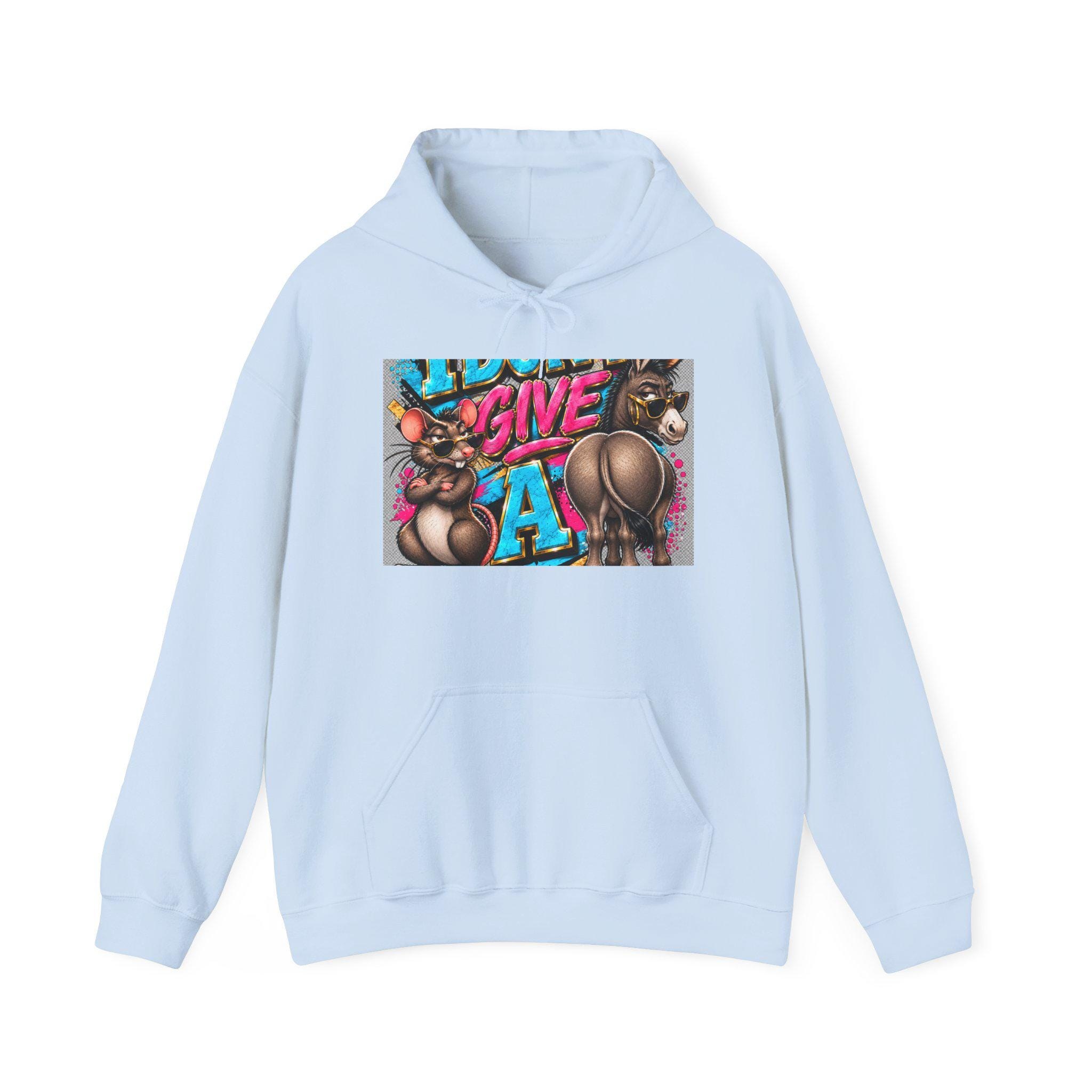 Give It Up Graphic Hoodie | Funky Cartoon Bears, Retro Graffiti Art, view 13