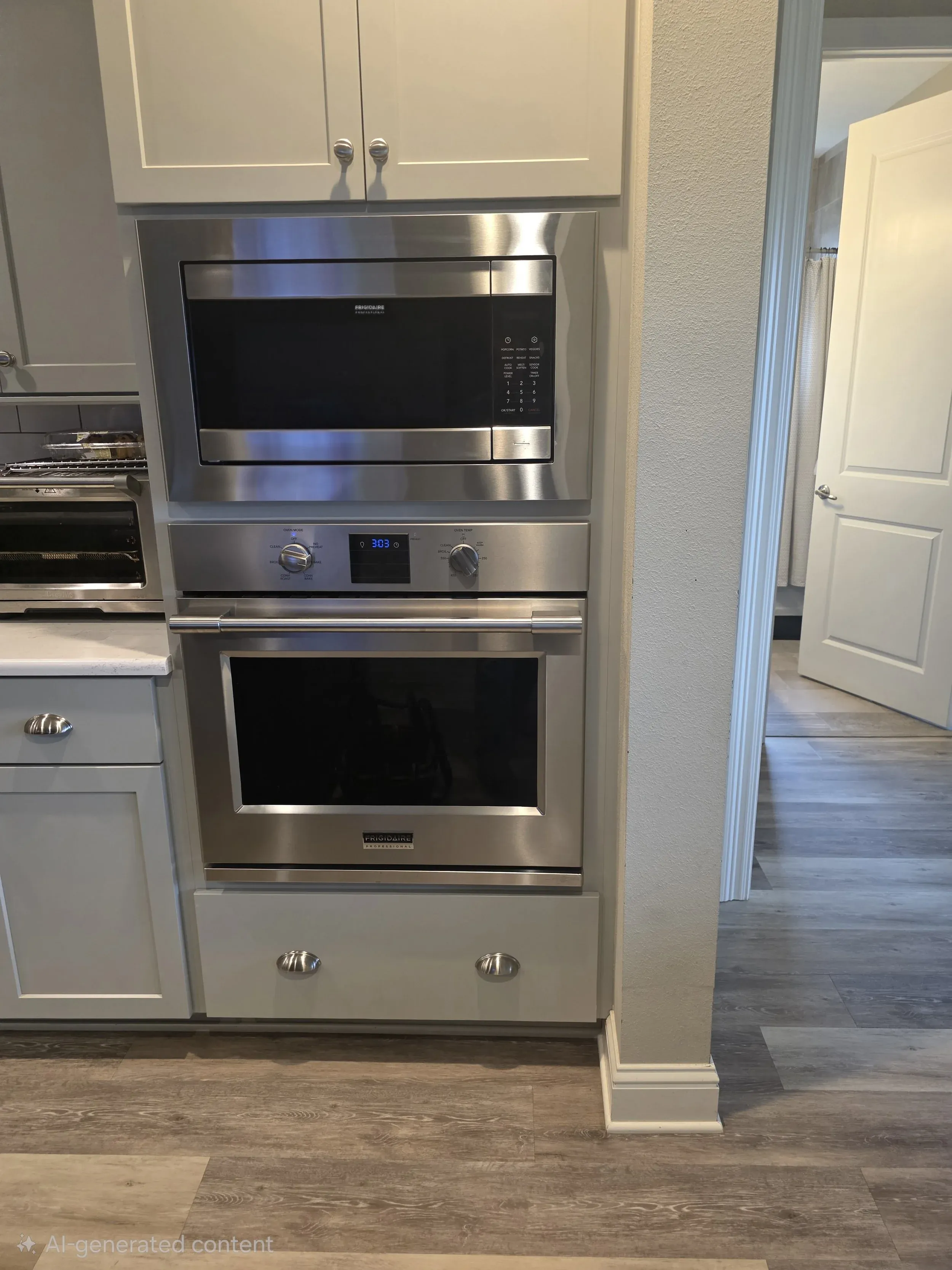 Built-in stainless oven installed in a home kitchen