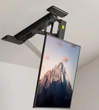 Ceiling-mounted television installation