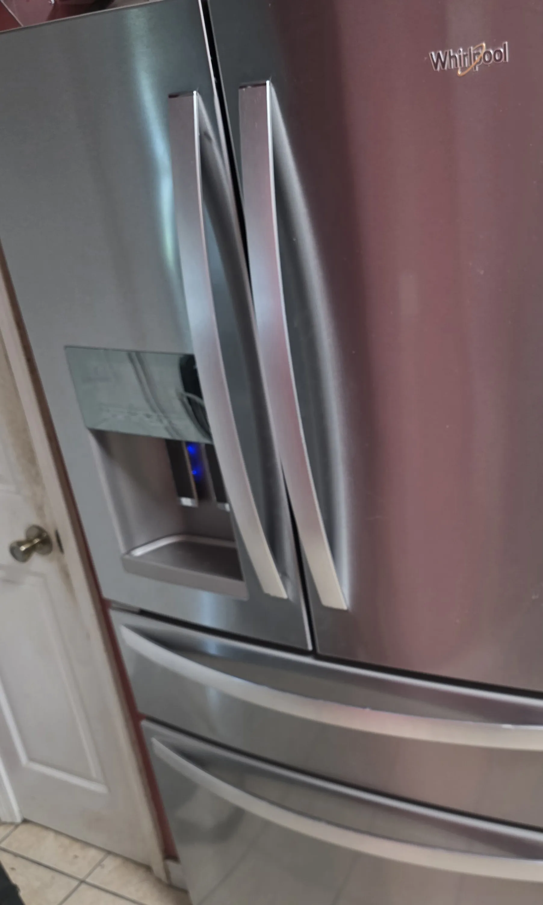French-door refrigerator serviced in a customer’s kitchen