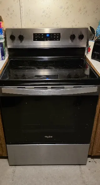 Range serviced in a customer’s kitchen