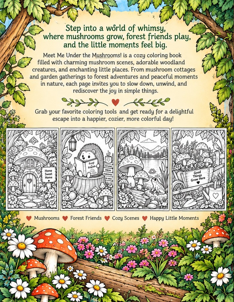 Meet Me Under the Mushrooms back cover