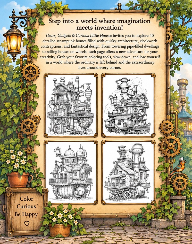 Gears, Gadgets & Curious Little Houses back cover