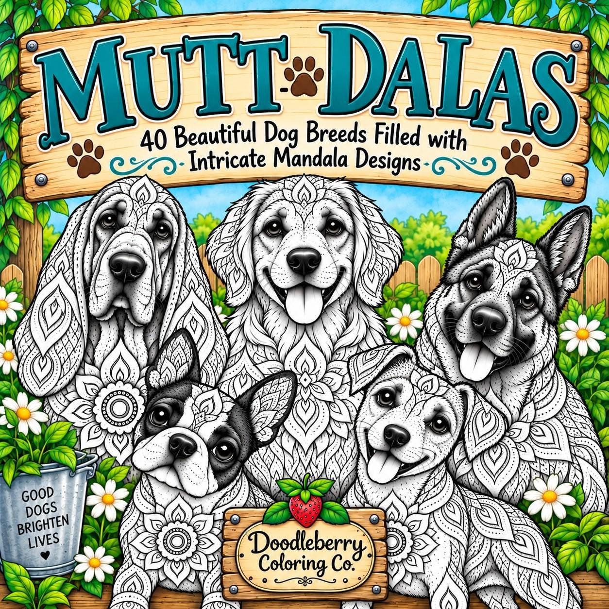 Mutt-Dalas coloring book cover
