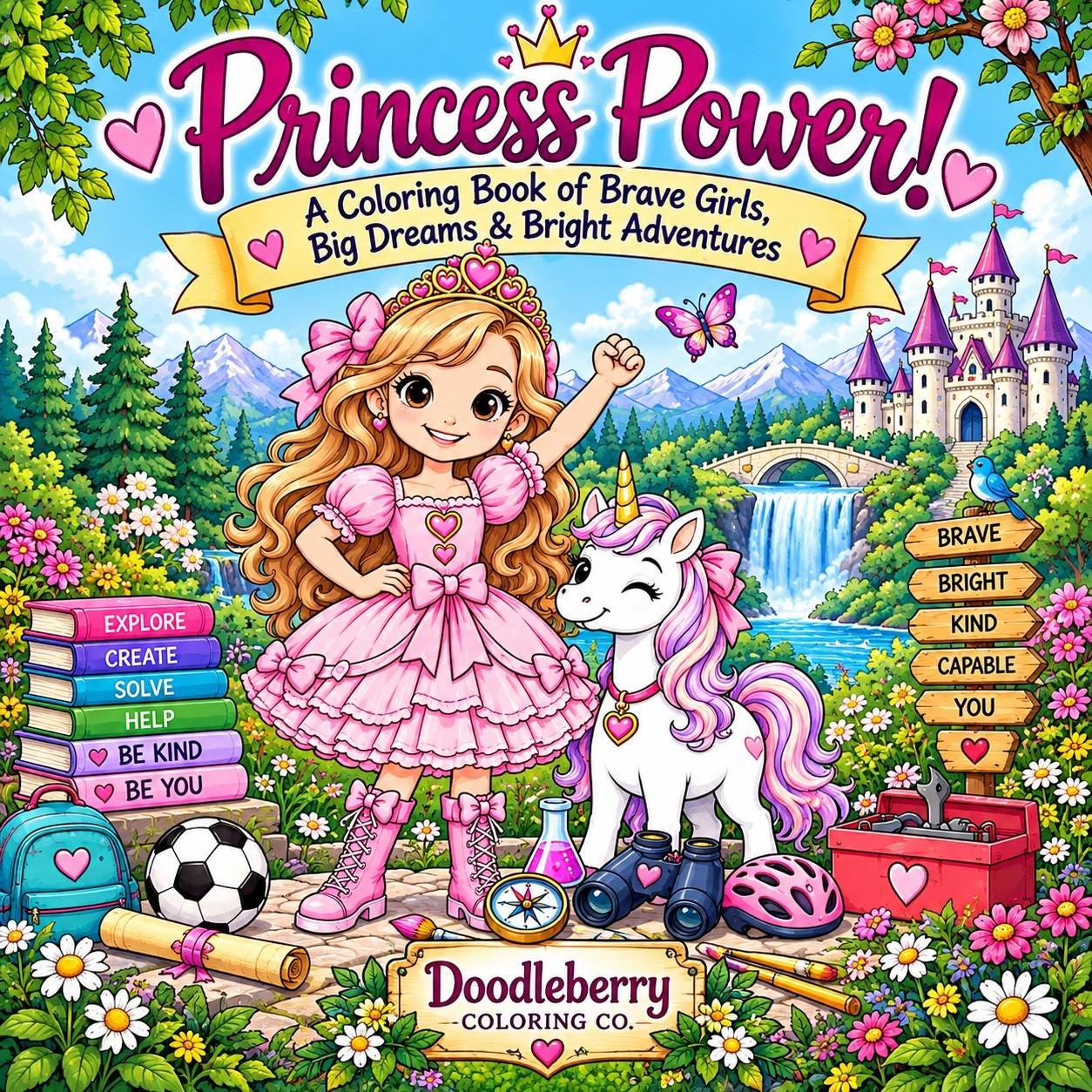 Princess Power! coloring book cover
