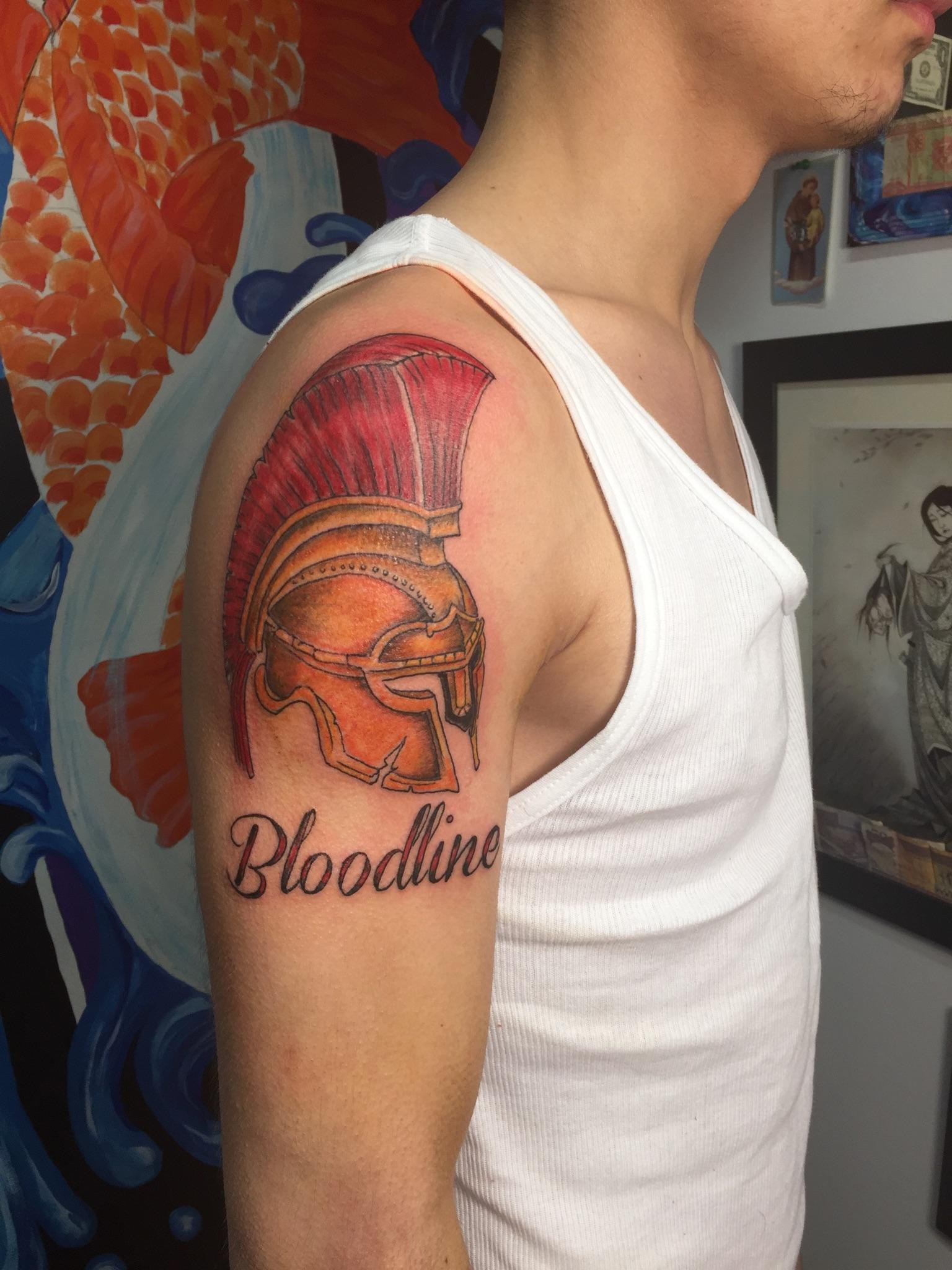 Gladiator portrait tattoo by Joe Kennedy